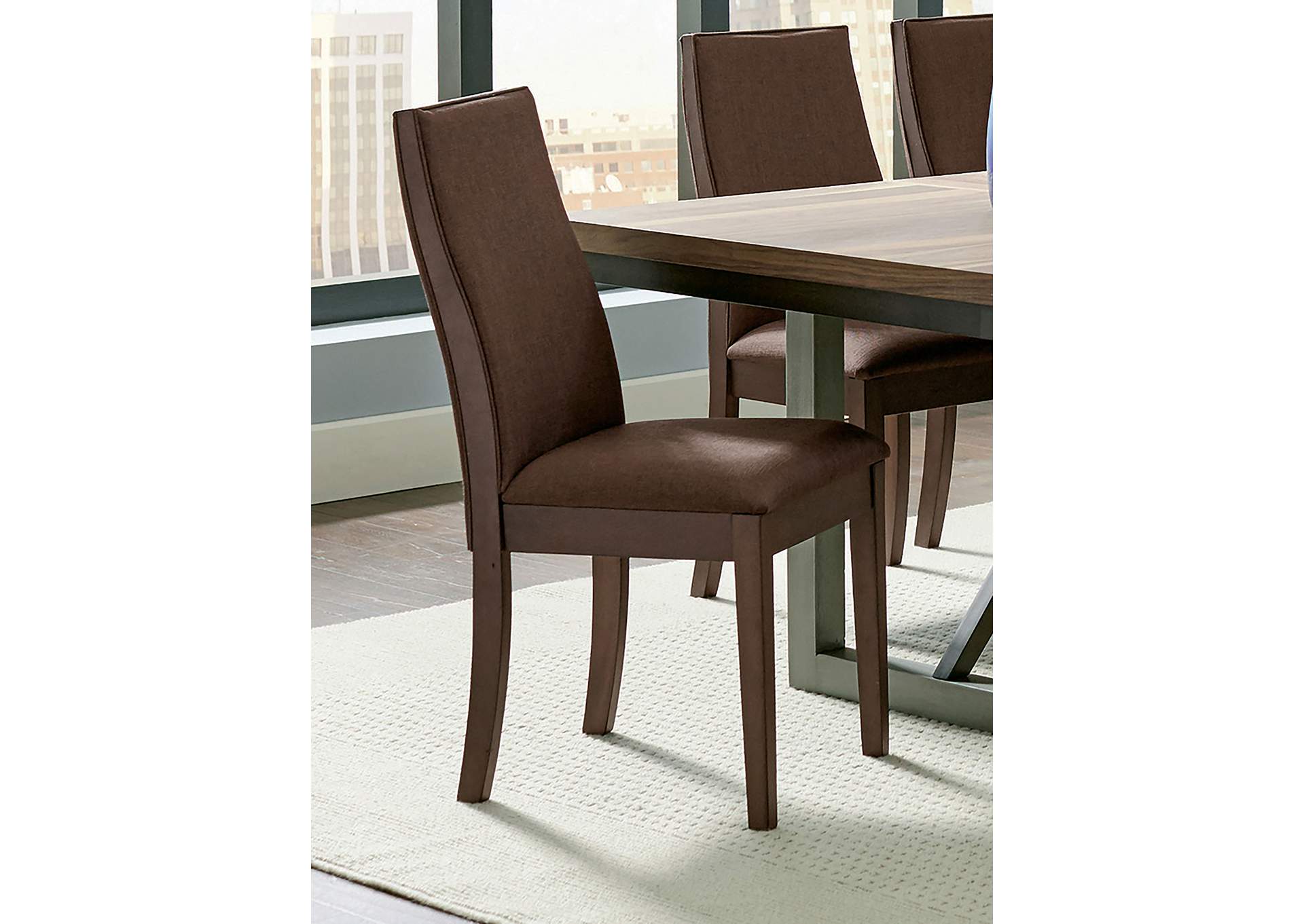 Spring Creek Upholstered Dining Chair Chocolate (Set of 2)