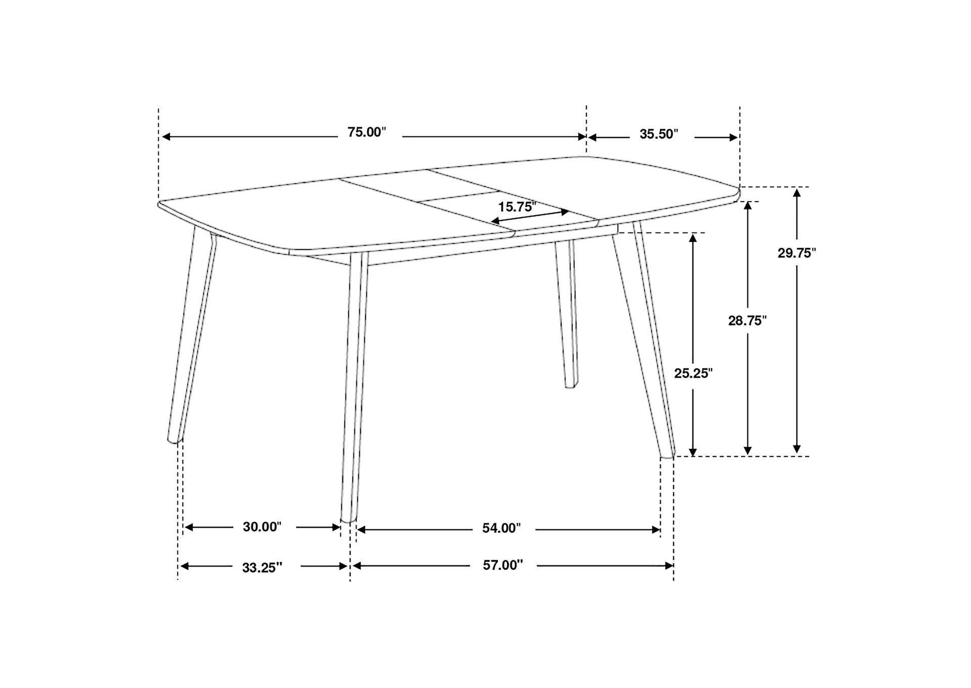 Redbridge 7-piece Rectangular Dining Set Natural Walnut