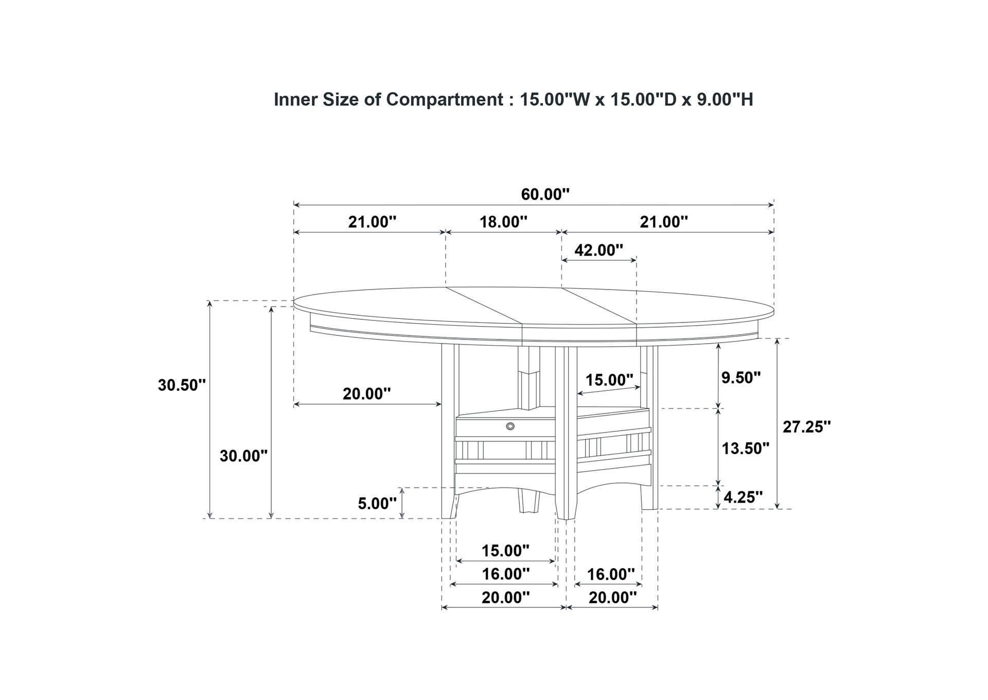 Lavon Oval 60-inch Wood Extension Leaf Dining Table Light Oak image 15