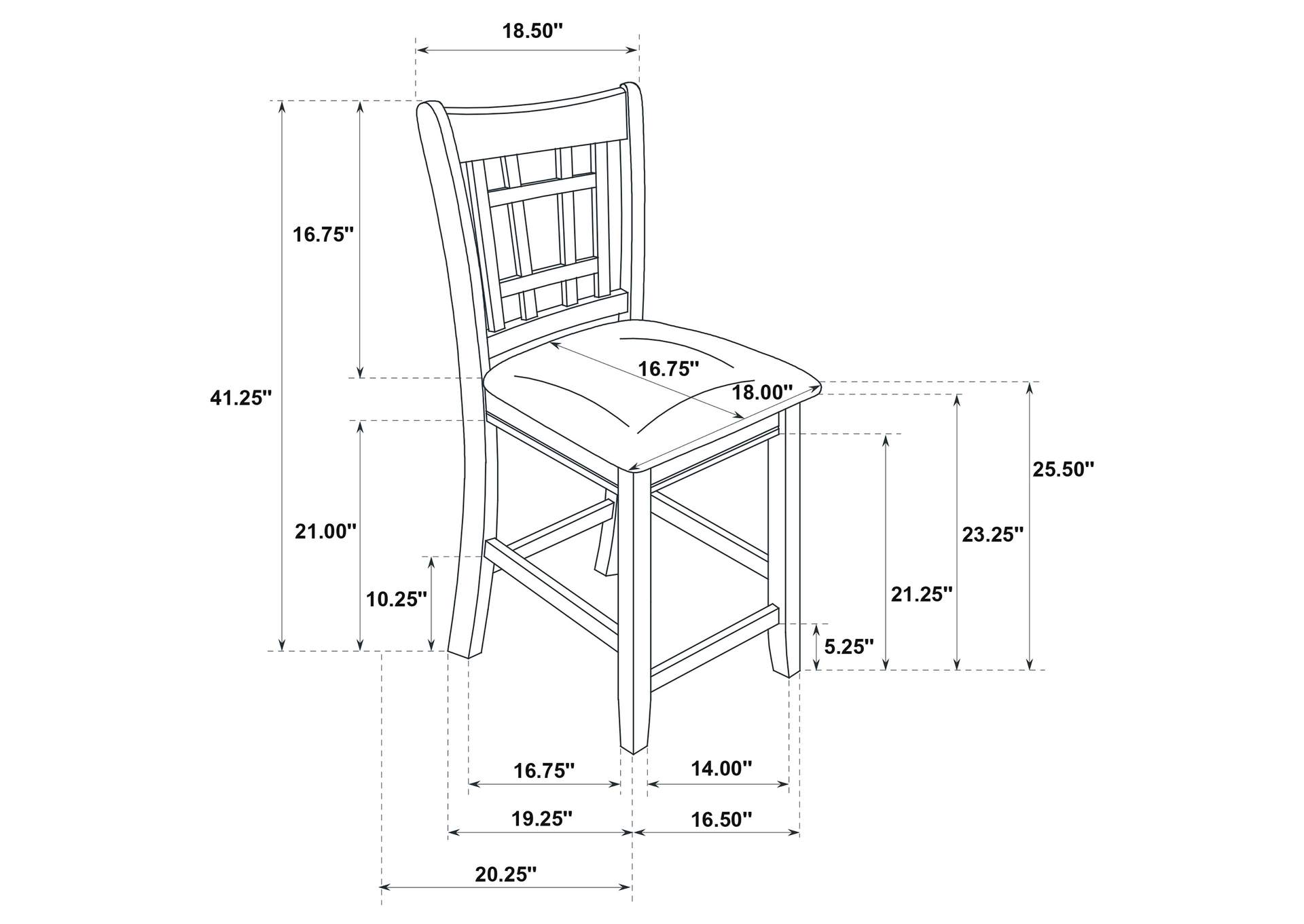 Lavon Wood Counter Height Dining Chair Linen and Light Oak (Set of 2) image 16