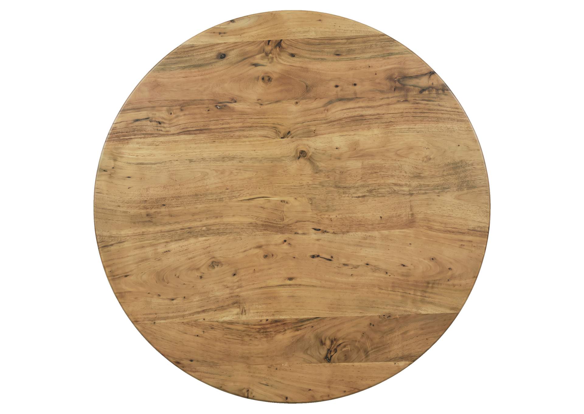 Snyder Round Pedestal Solid Wood Dining Table Natural Acacia image 5
