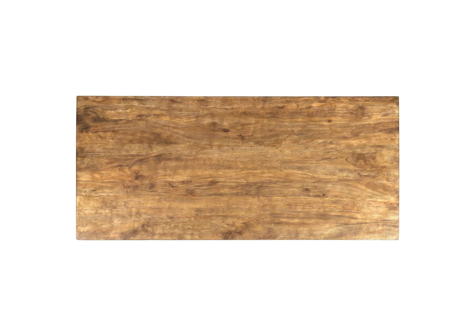 Sosa Solid Mango Wood Dining Table with Angular Base Light Brown image 7