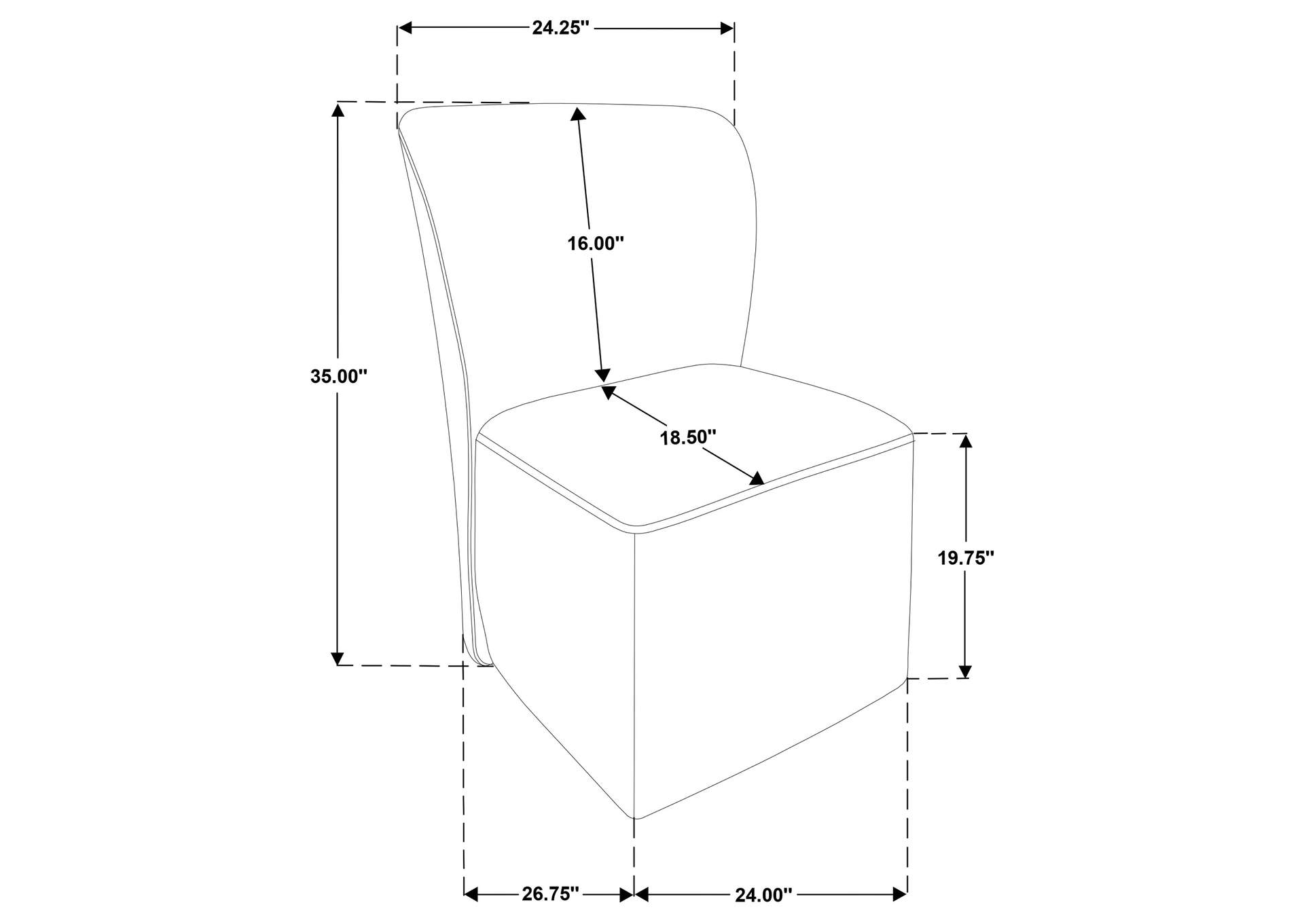 Jaelynn Upholstered Parsons Dining Side Chair Charcoal (Set of 2) image 6