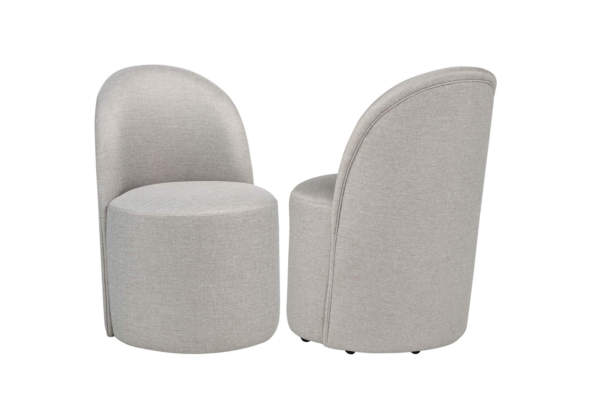 Aubrey Upholstered Barrel Dining Side Chair Beige (Set of 2) image 1