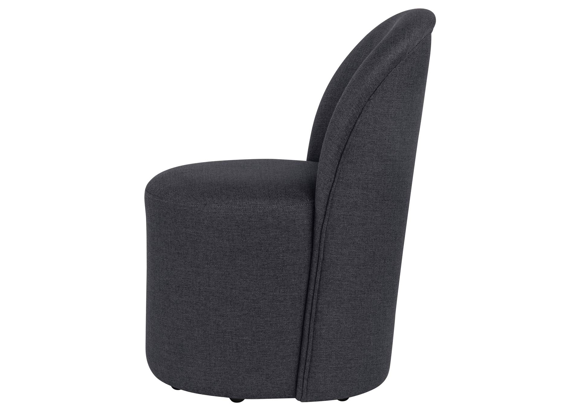 Aubrey Upholstered Barrel Dining Side Chair Charcoal (Set of 2) image 9