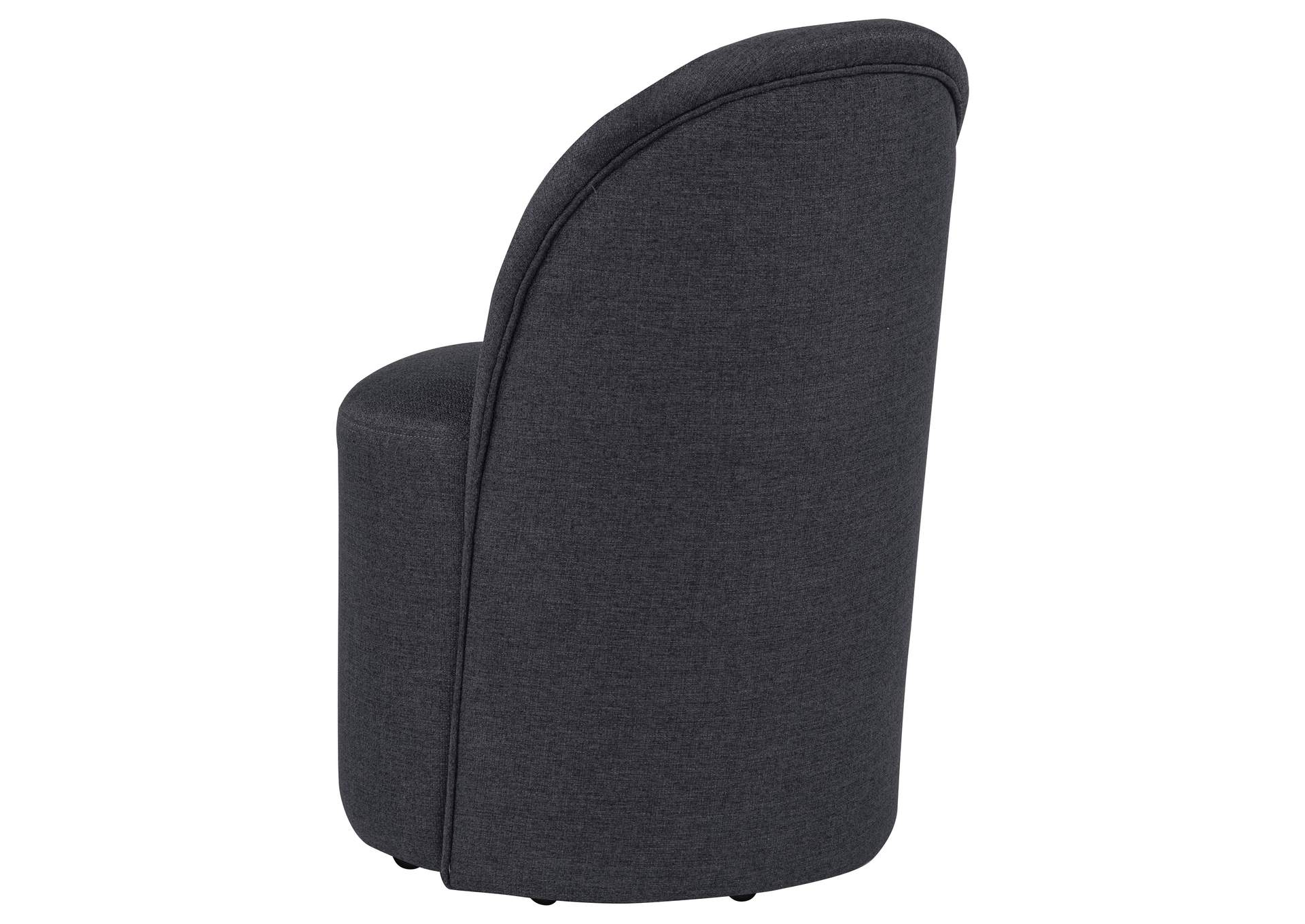 Aubrey Upholstered Barrel Dining Side Chair Charcoal (Set of 2) image 10