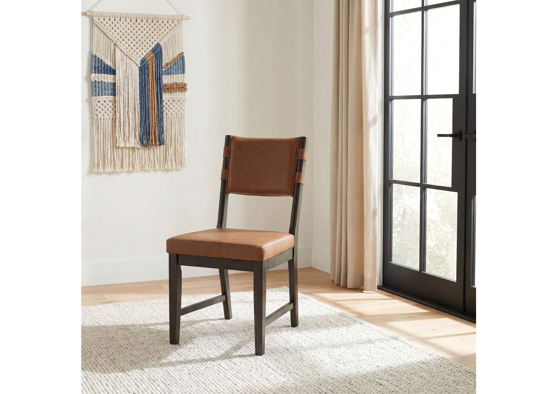 Tegan Faux Leather Upholstered Dining Side Chair Cognac (Set of 2) image 5