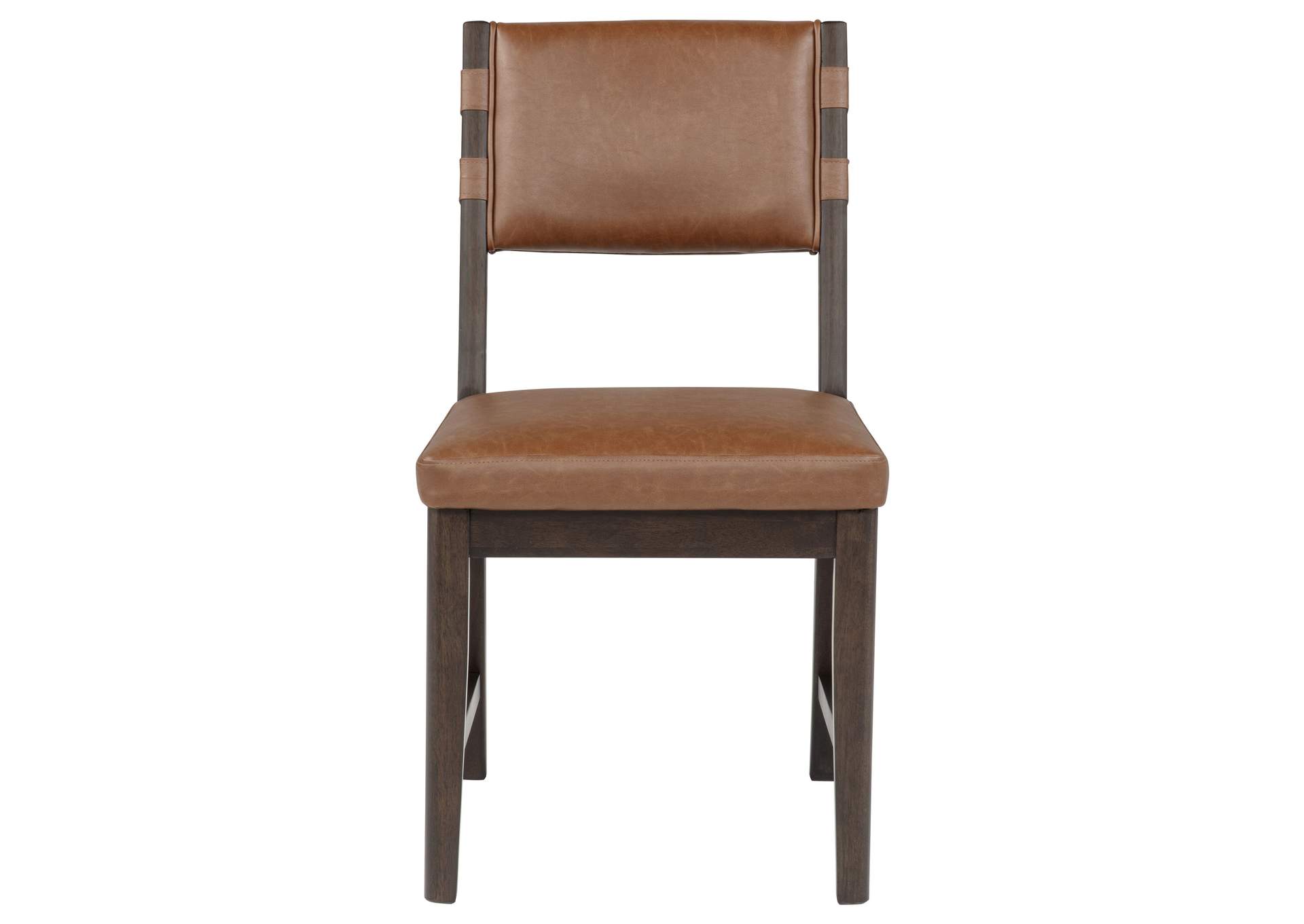 Tegan Faux Leather Upholstered Dining Side Chair Cognac (Set of 2) image 6