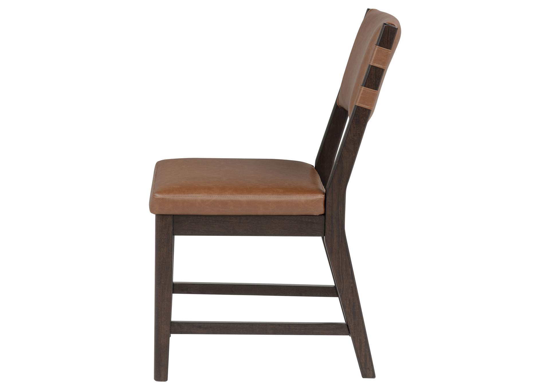 Tegan Faux Leather Upholstered Dining Side Chair Cognac (Set of 2) image 9
