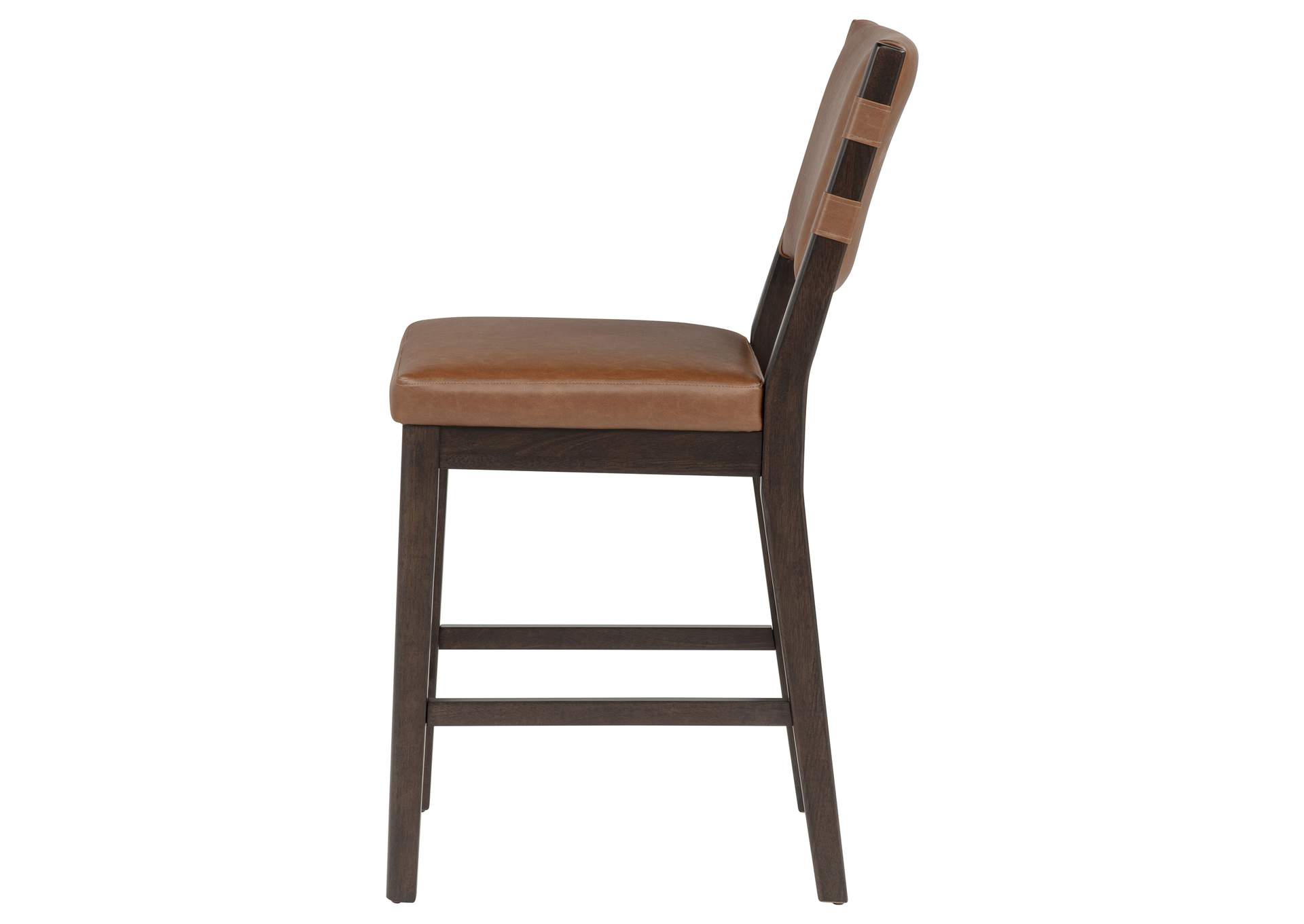 Tegan Faux Leather Upholstered Counter Height Chair Cognac (Set of 2) image 9