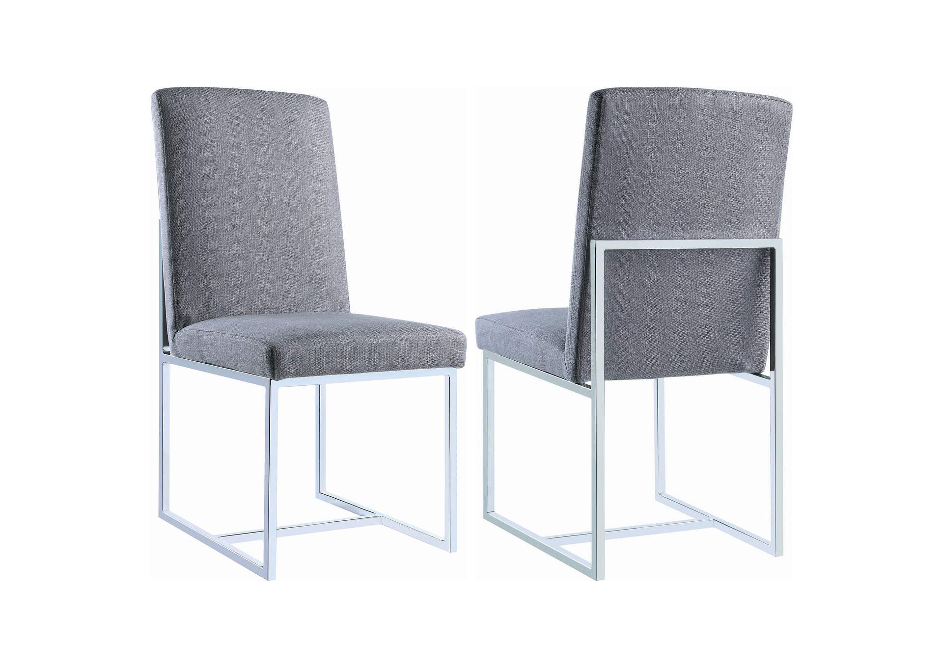 Mackinnon Upholstered Dining Side Chair Grey (Set of 2)