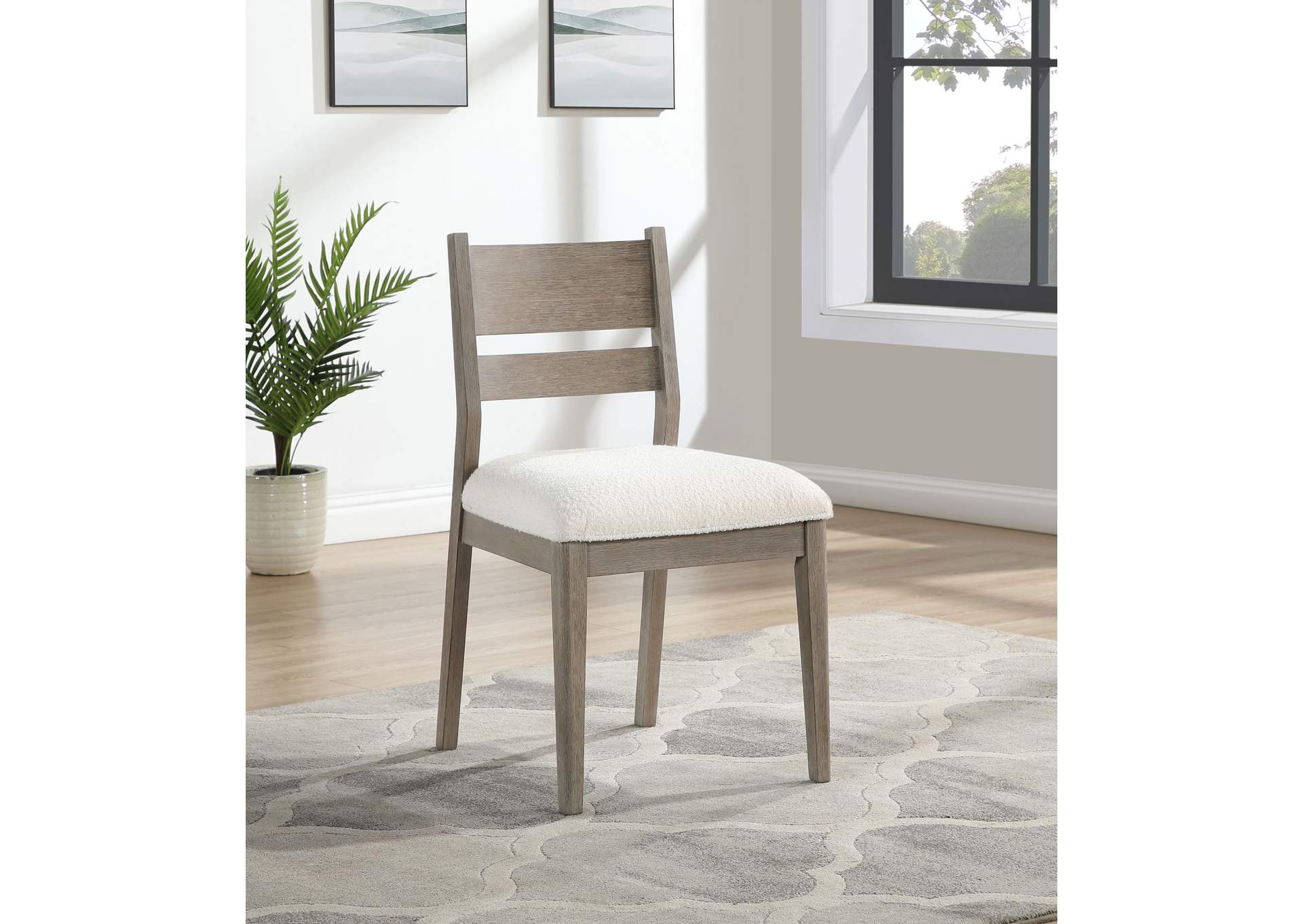 Cornelia Wood Dining Side Chair Coastal Grey (Set of 2)