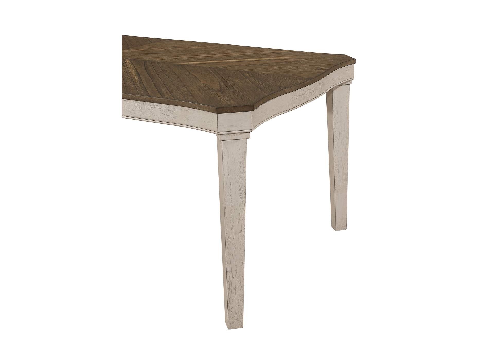 Ronnie Rectangular 79-inch Wood Dining Table Rustic Cream