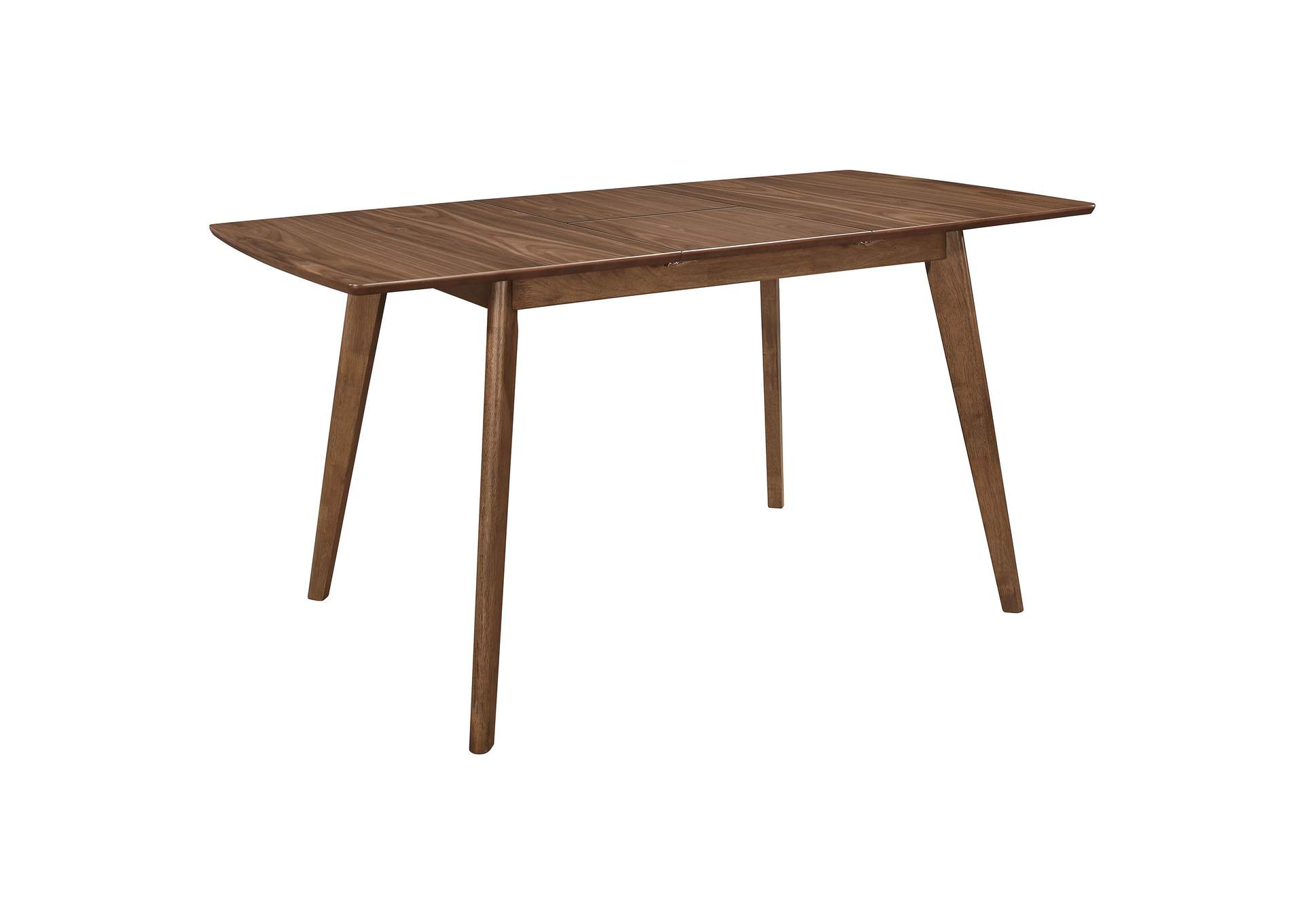 Alfredo 63-inch Extension Leaf Dining Table Natural Walnut