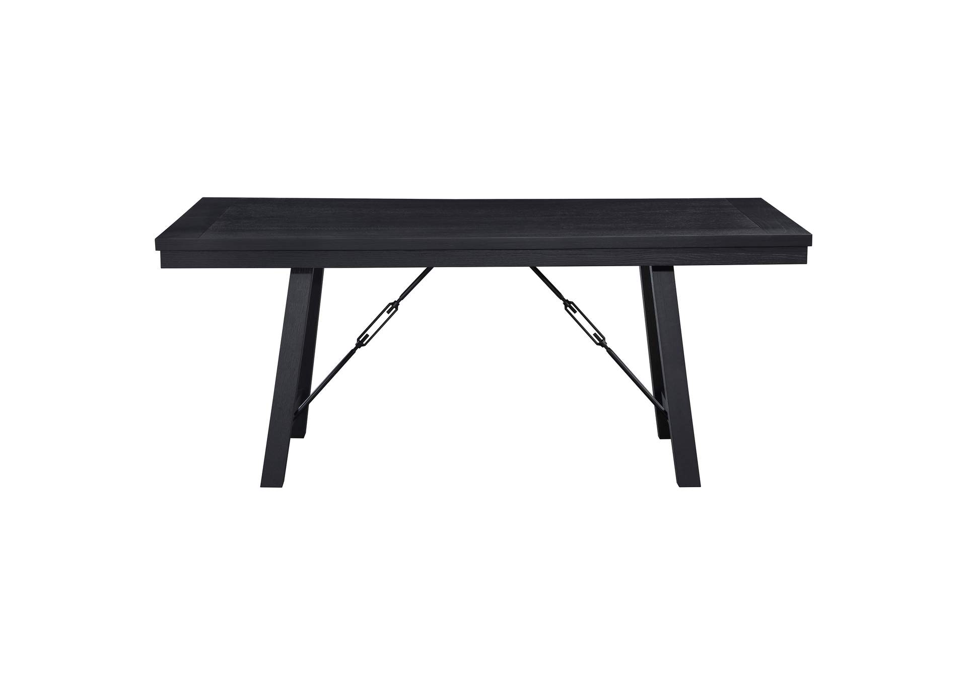 Newport Rectangular 72-inch Wood Trestle Dining Table Black