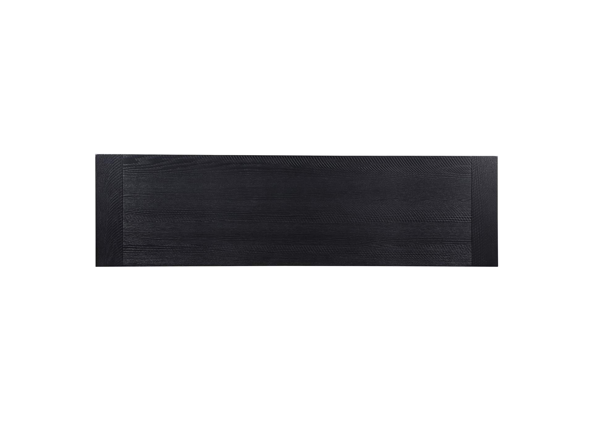 Newport Wood Trestle Base Dining Bench Black