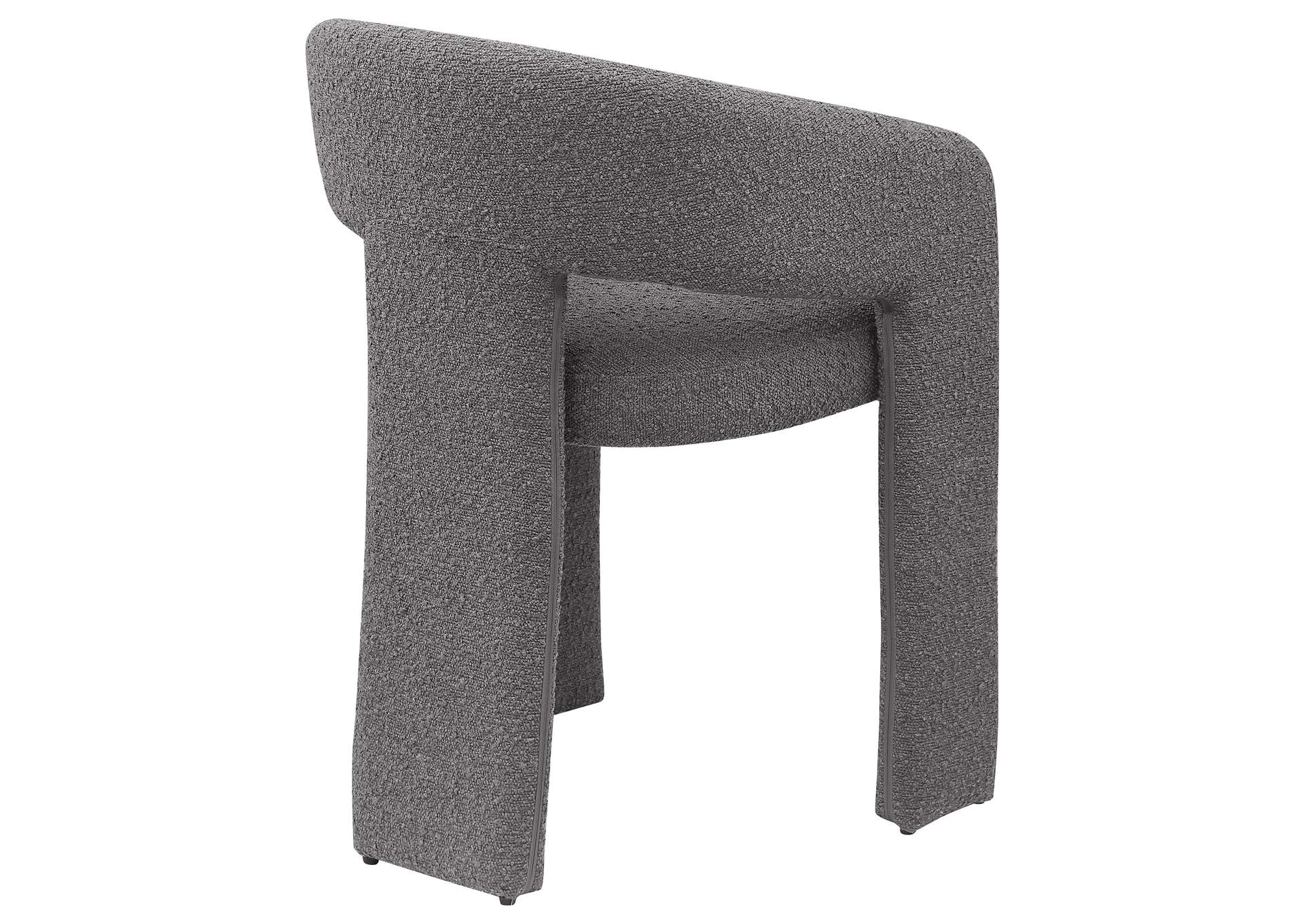 Eudora Boucle Upholstered Dining Side Chair Grey