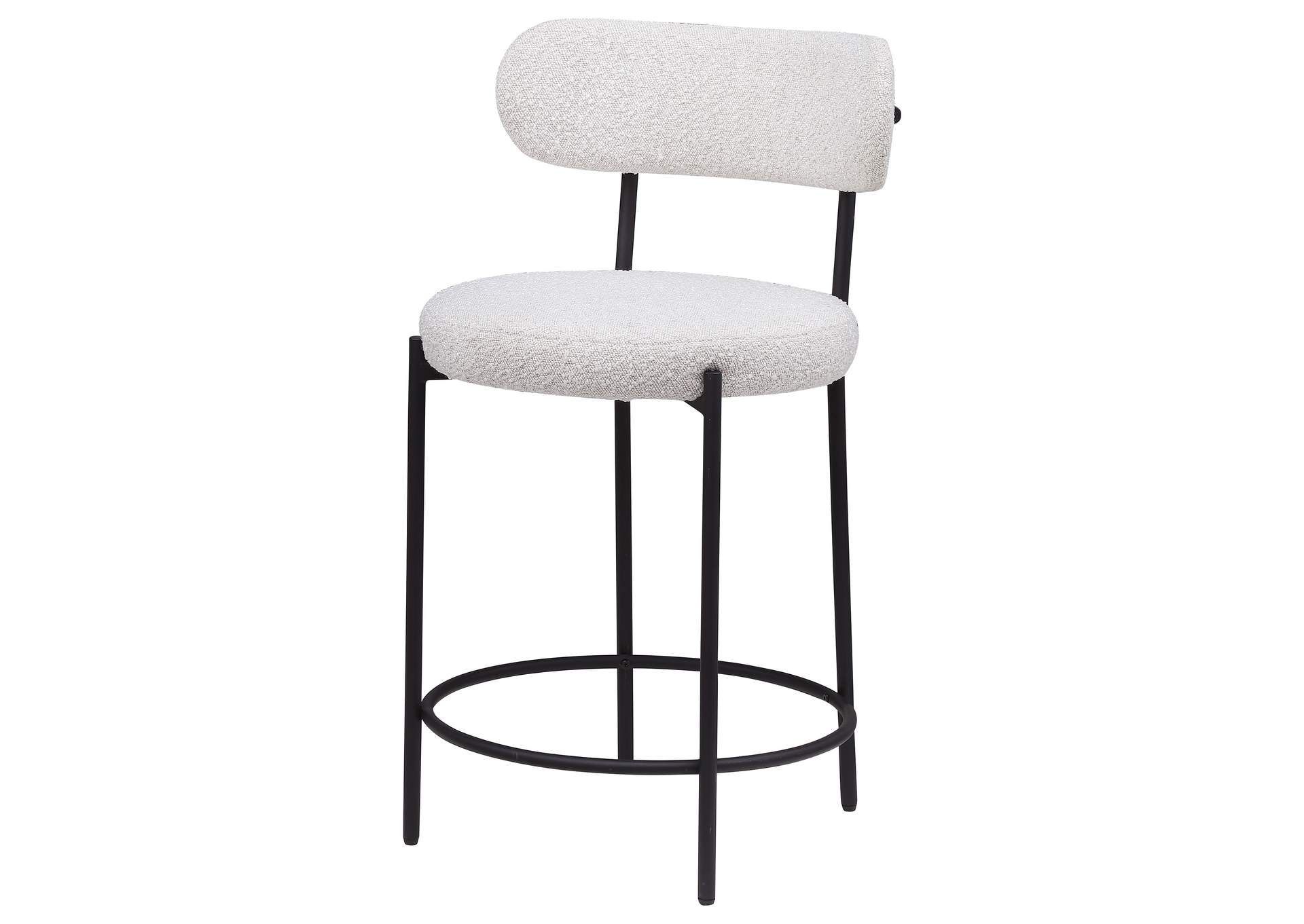Viola Boucle Upholstered Counter Chair Cream (Set of 2)