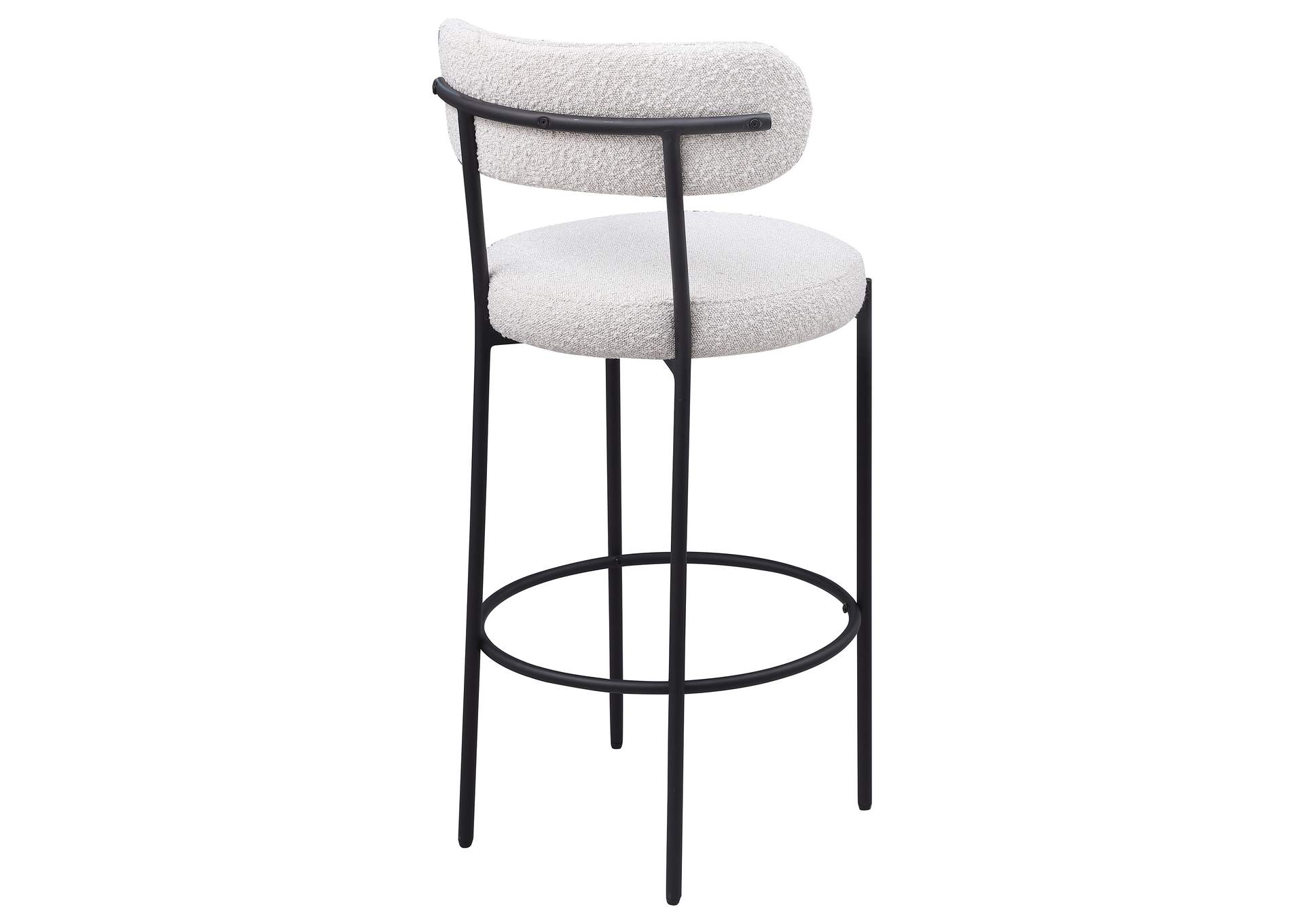 Viola Boucle Upholstered Bar Stool Cream (Set of 2)
