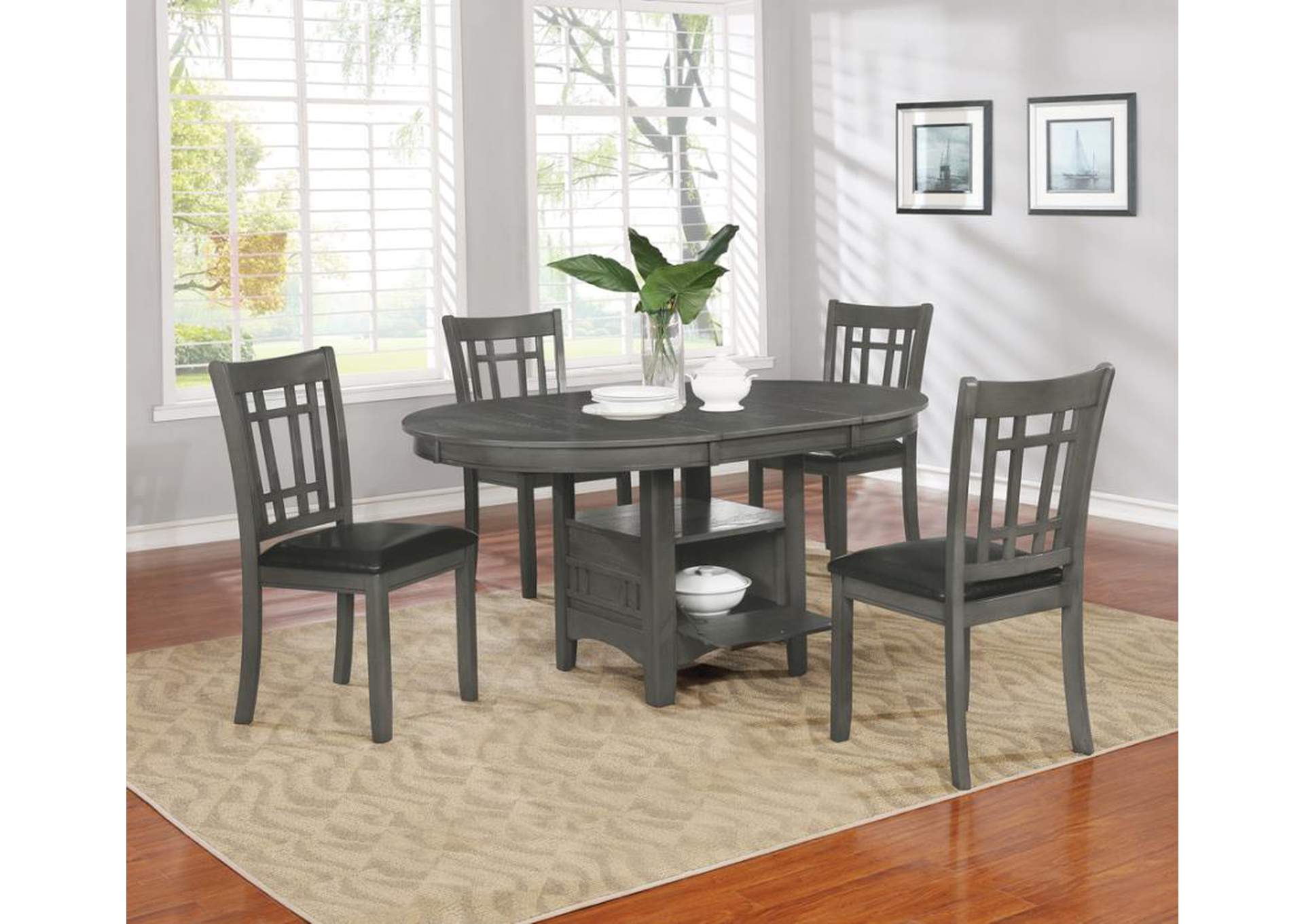 Lavon 5-piece Dining Set Medium Grey image 1