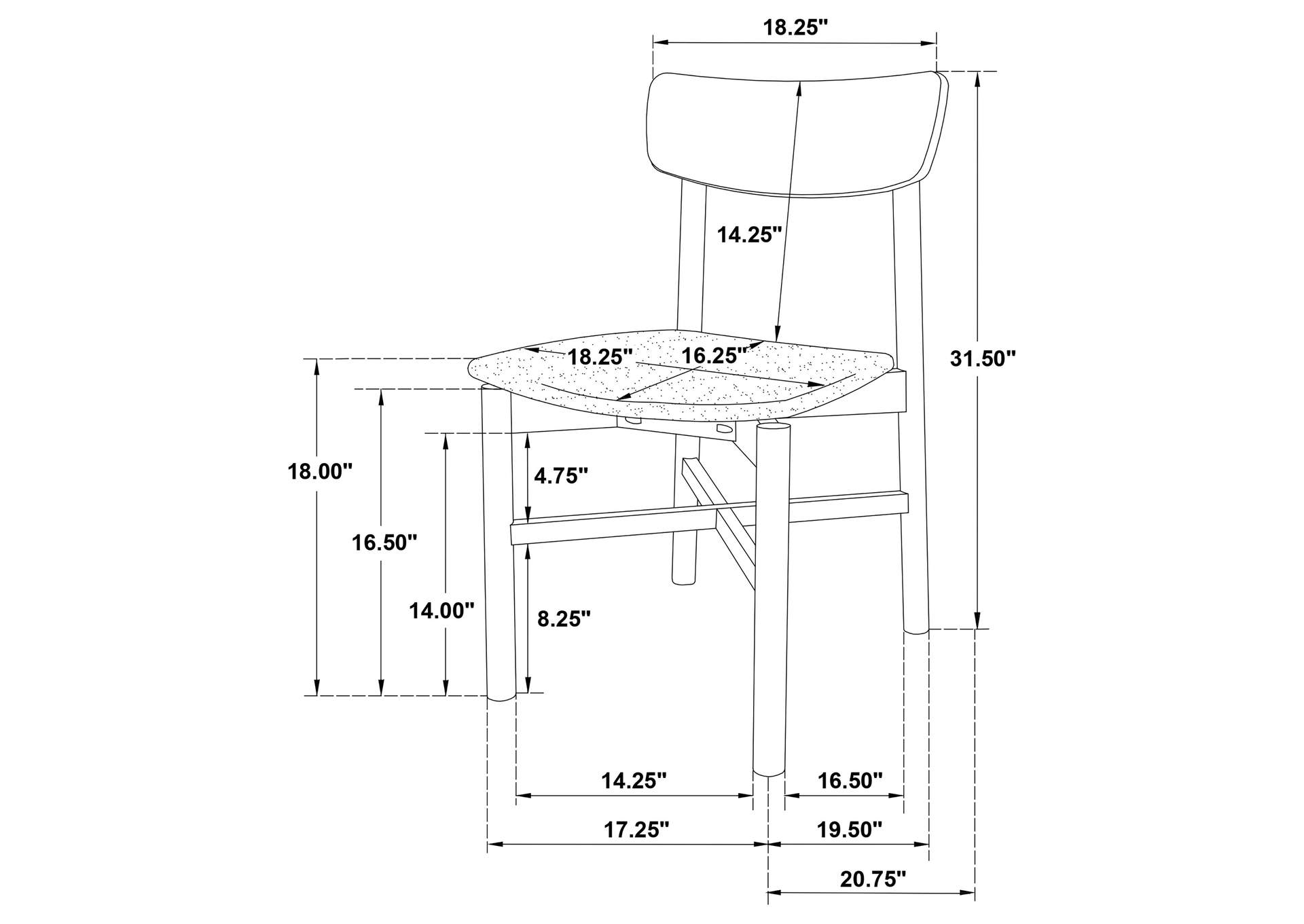 Parkridge 7-piece 59-inch Wood Dining Set White Washed