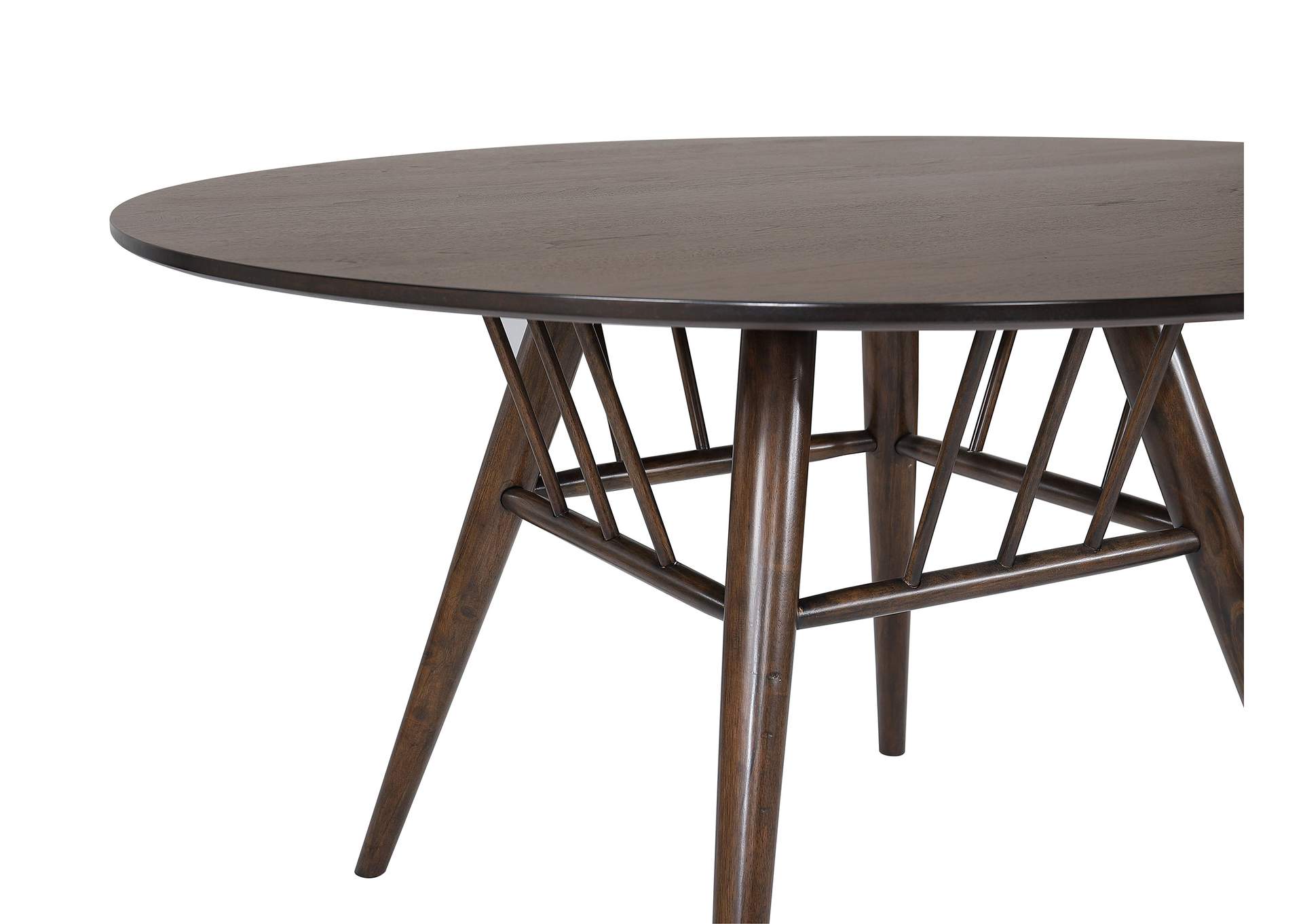 Everton Round 53-inch Wood Dining Table Walnut