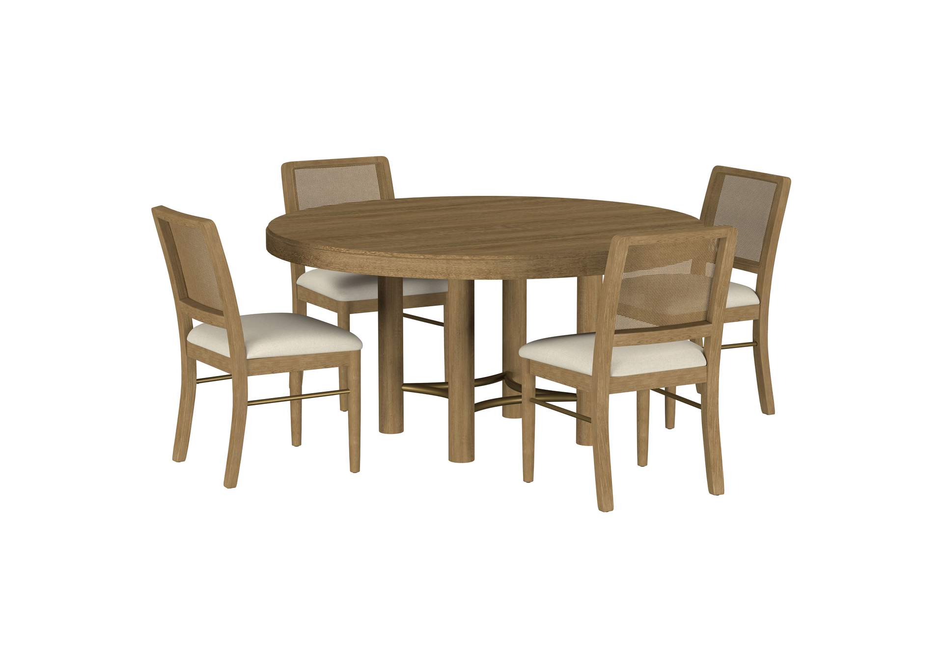 Arini 5-piece Round Dining Room Table Set Sand Wash image 3