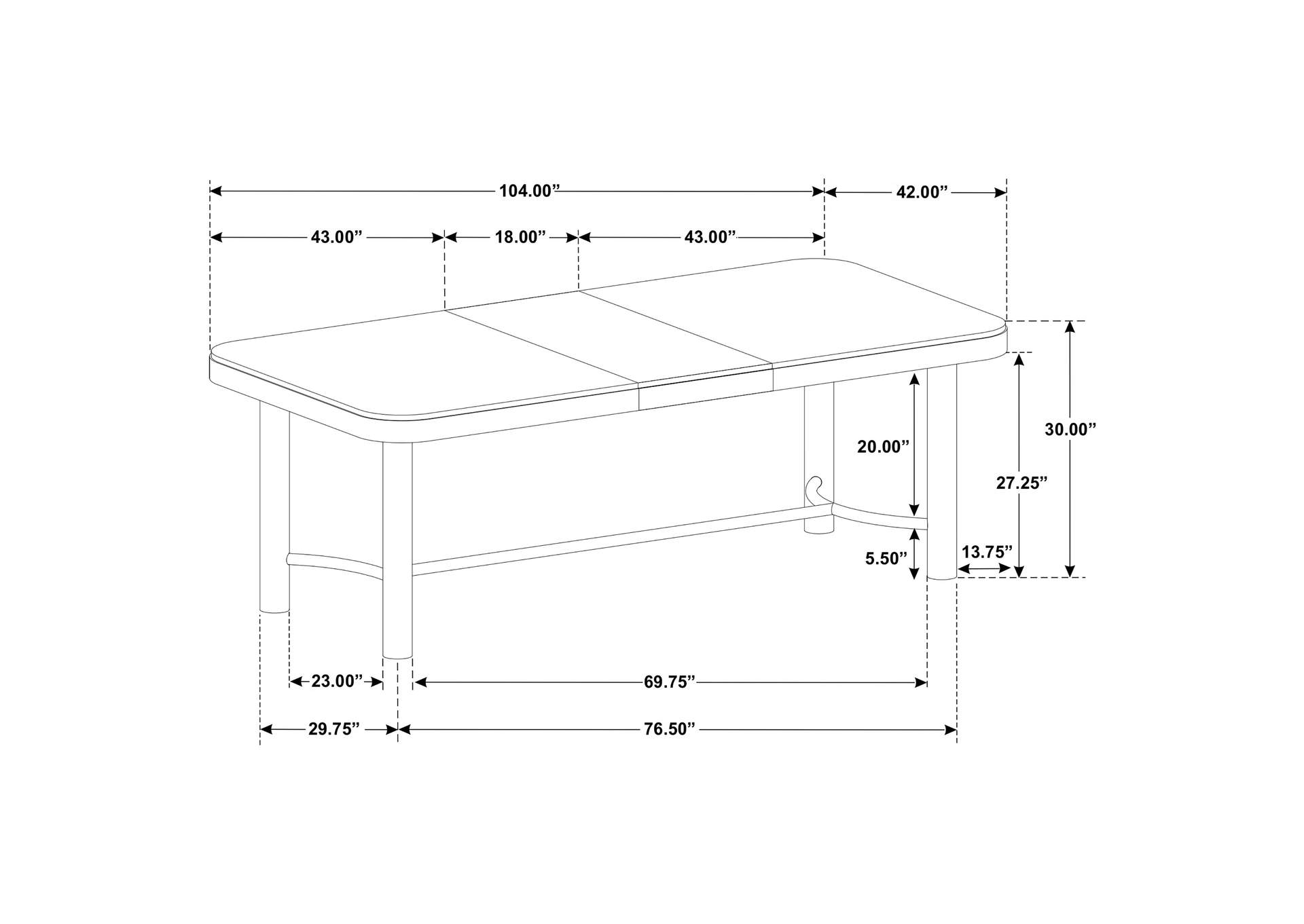 Arini 5-piece Extension Leaf Dining Table Set Sand Wash