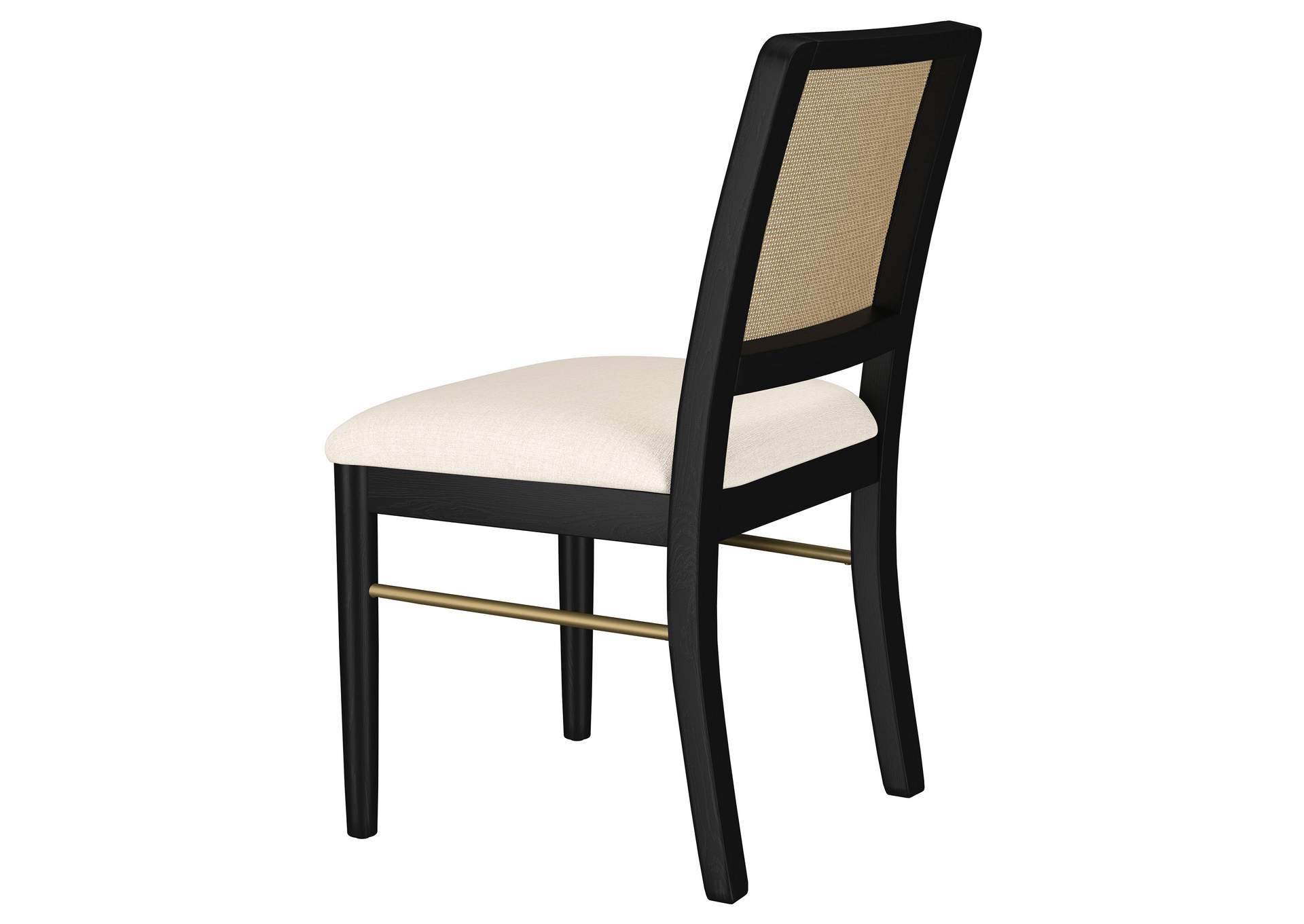 Arini Rattan Cane Dining Side Chair Black