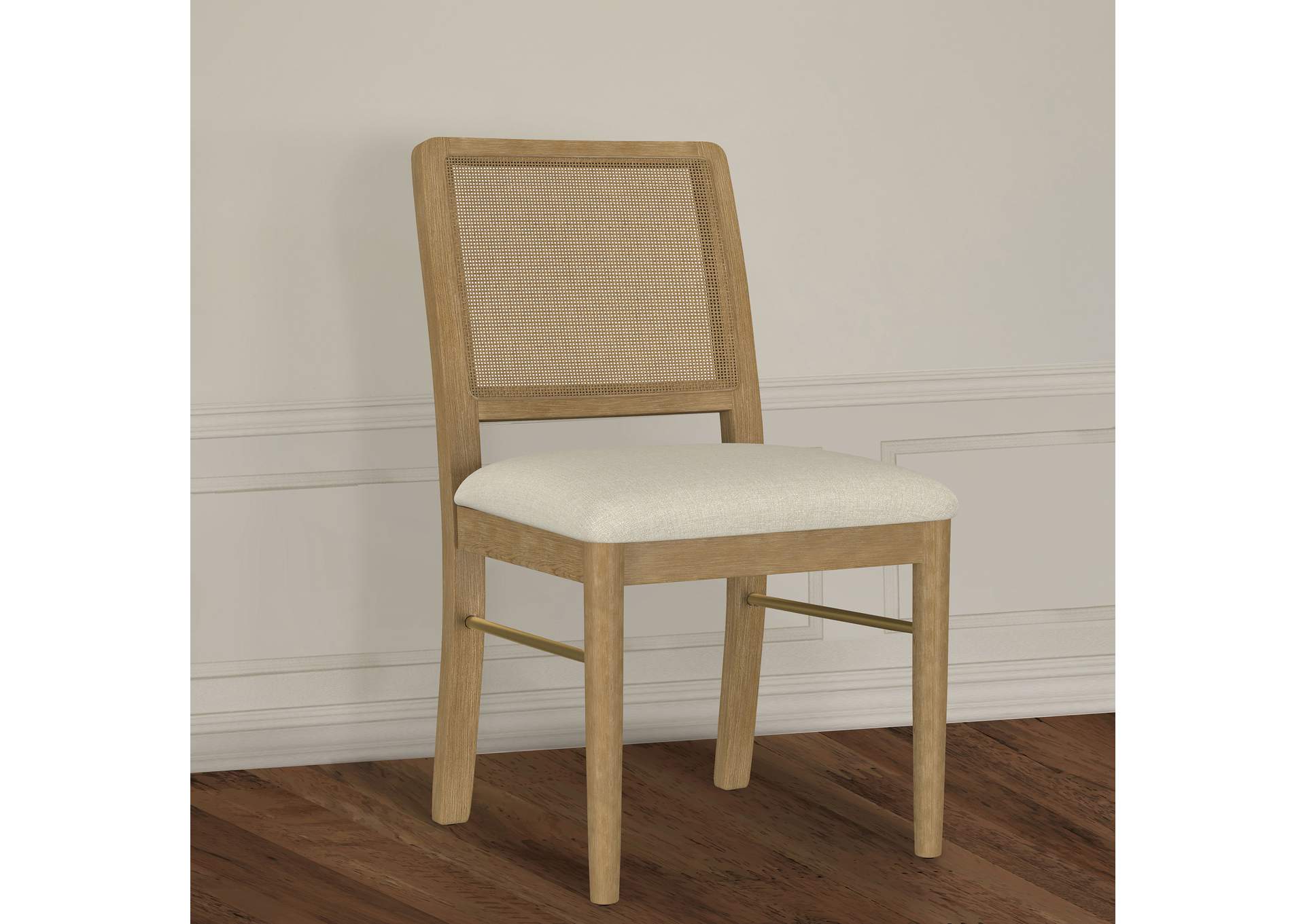 Arini Rattan Cane Dining Side Chair Sand Wash (Set of 2) image 3