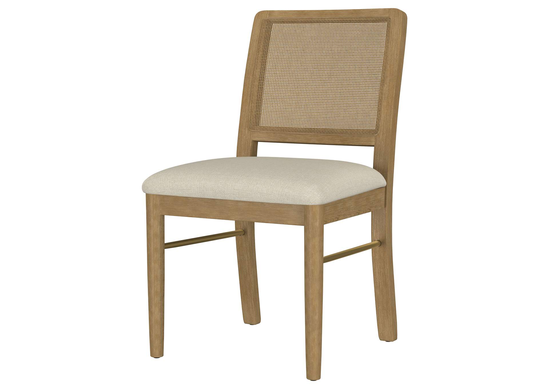 Arini Rattan Cane Dining Side Chair Sand Wash