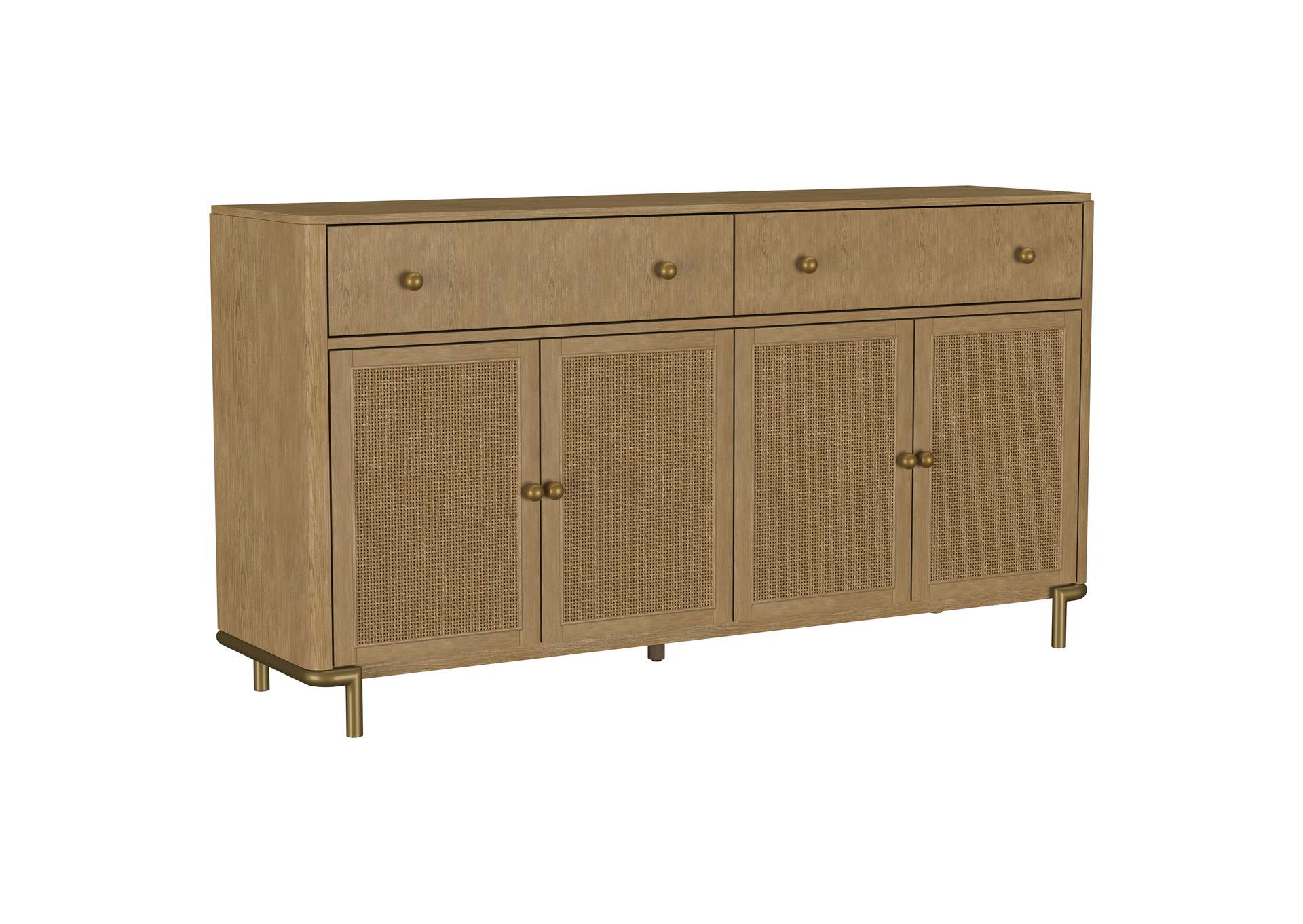 Arini 2-drawer Cane Door Dining Sideboard Server Sand Wash
