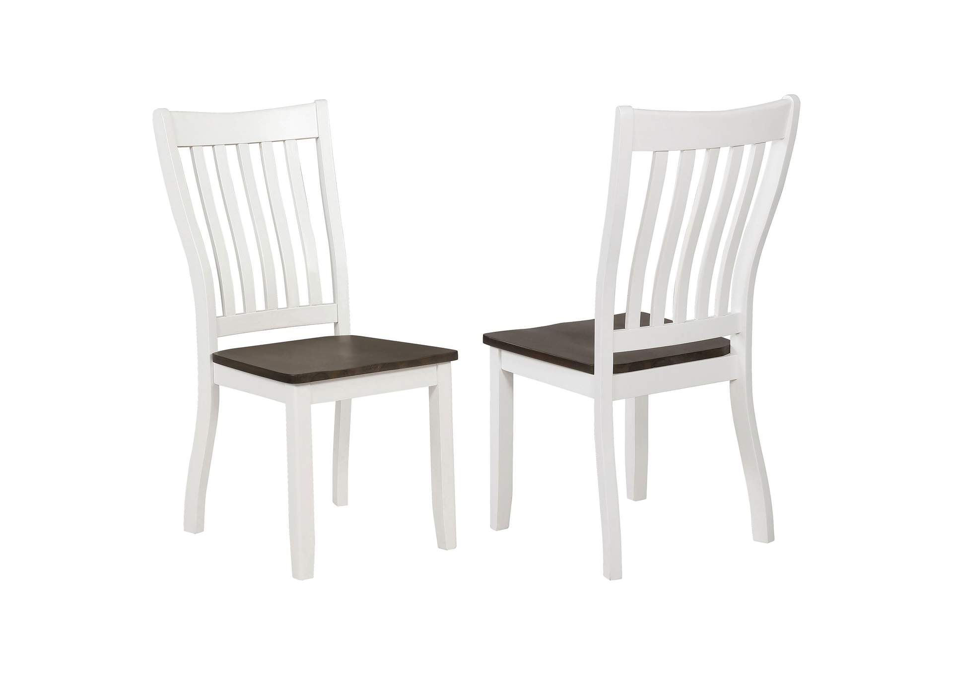 Kingman Wood Dining Side Chair Distressed White (Set of 2)