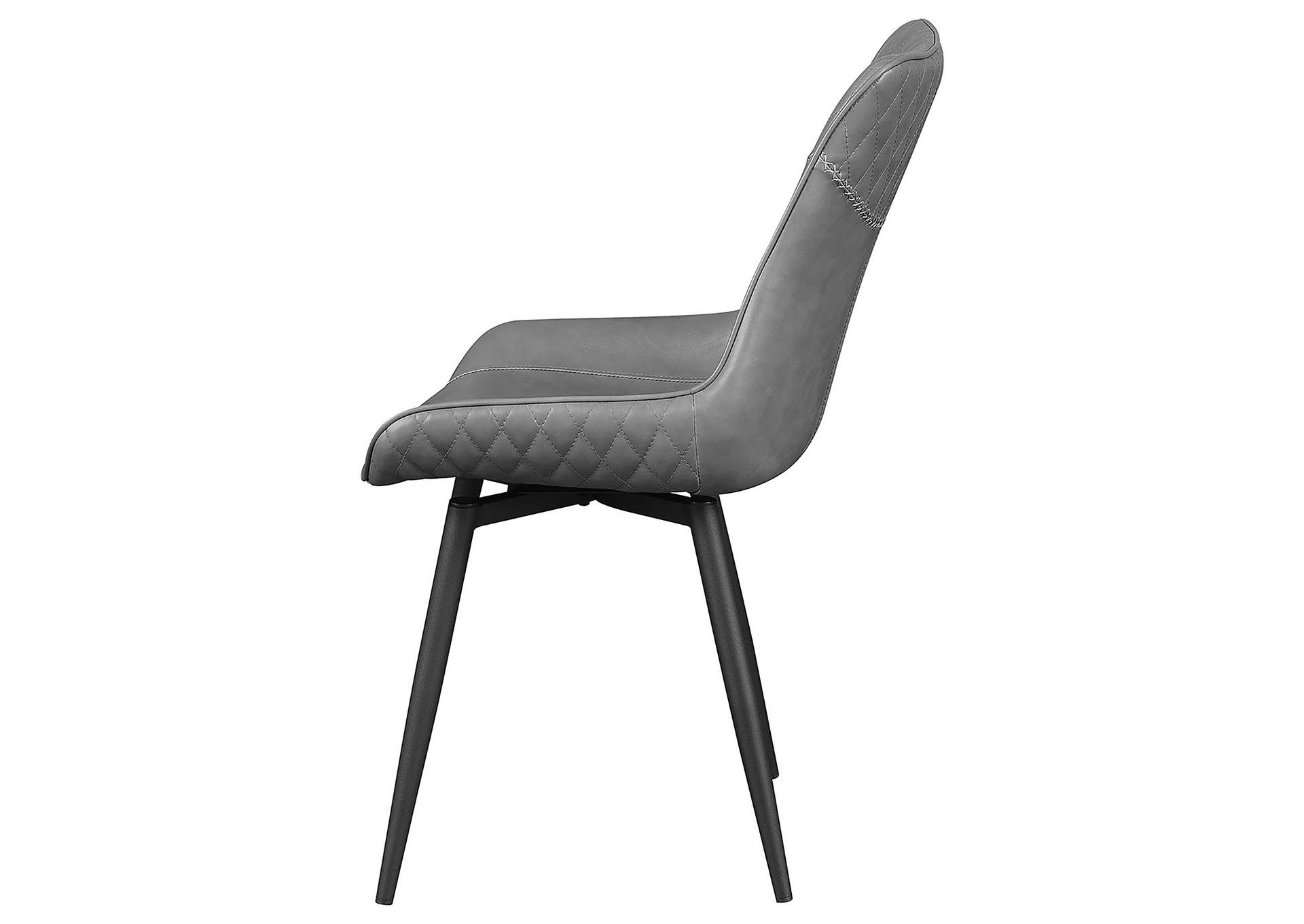 Brassie Upholstered Side Chairs Grey (Set of 2)