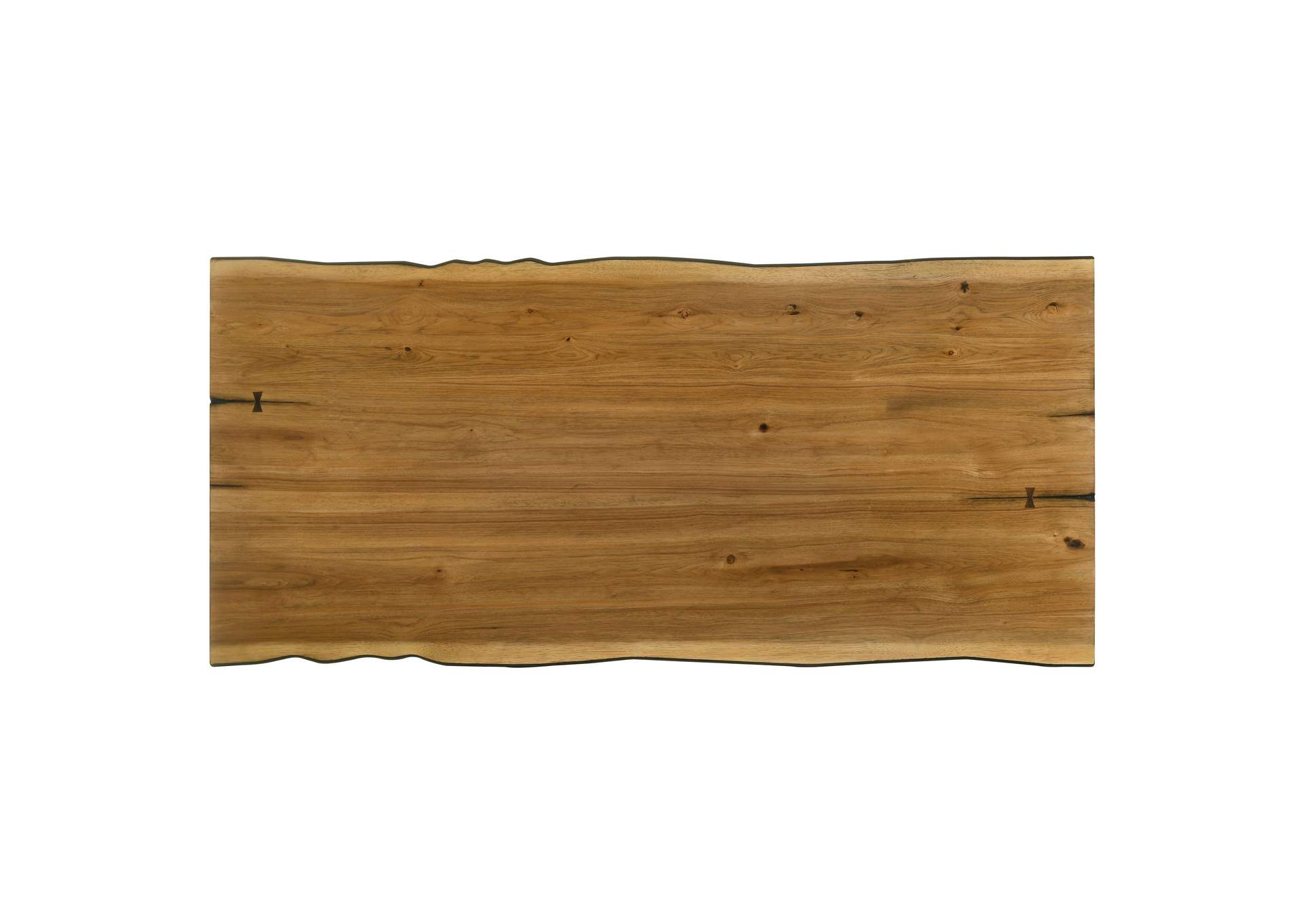 Bexley Rectangular Live Edge Dining Set Natural Honey and Espresso