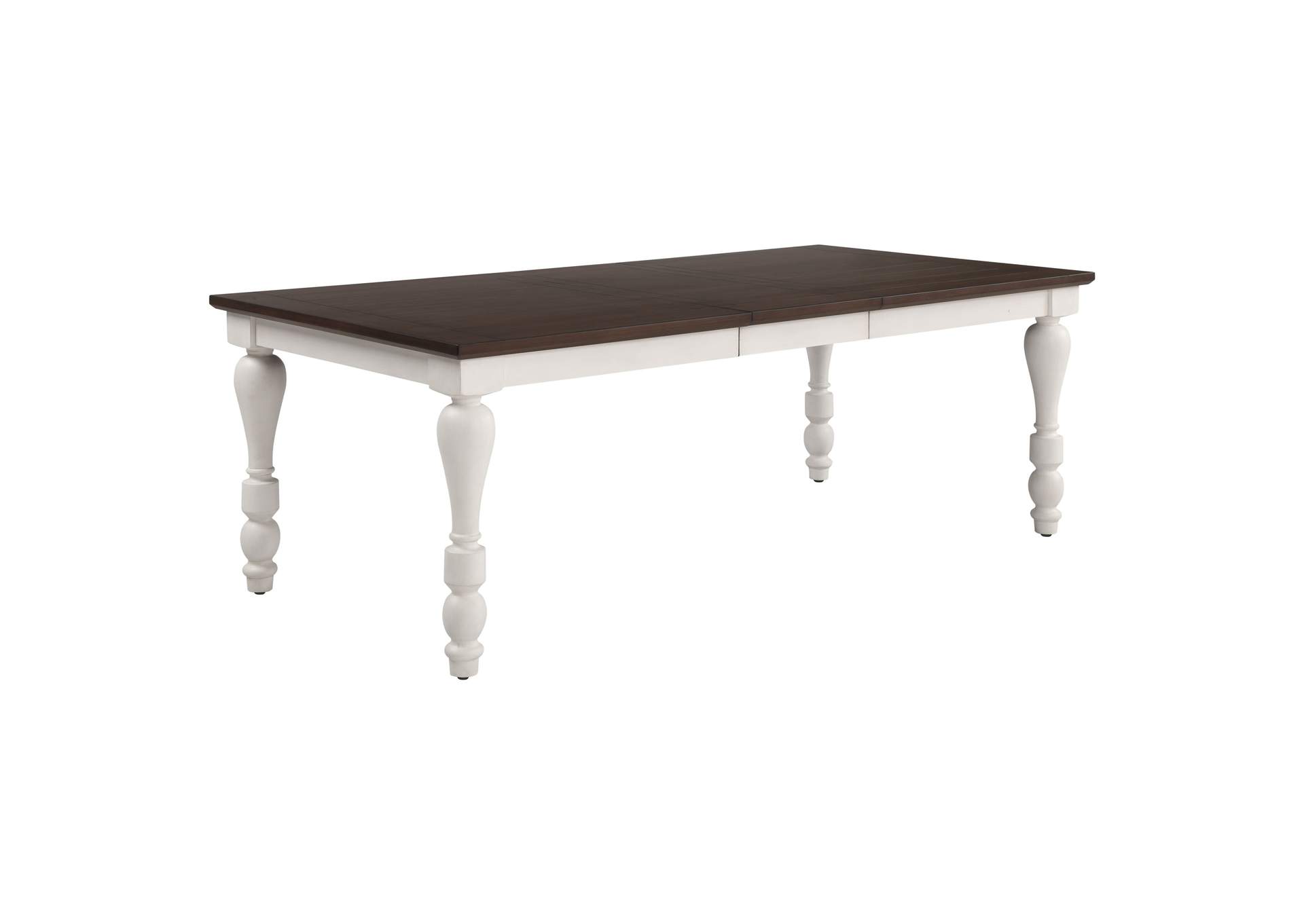 Madelyn 5-piece Rectangle Dining Set Dark Cocoa and Coastal White