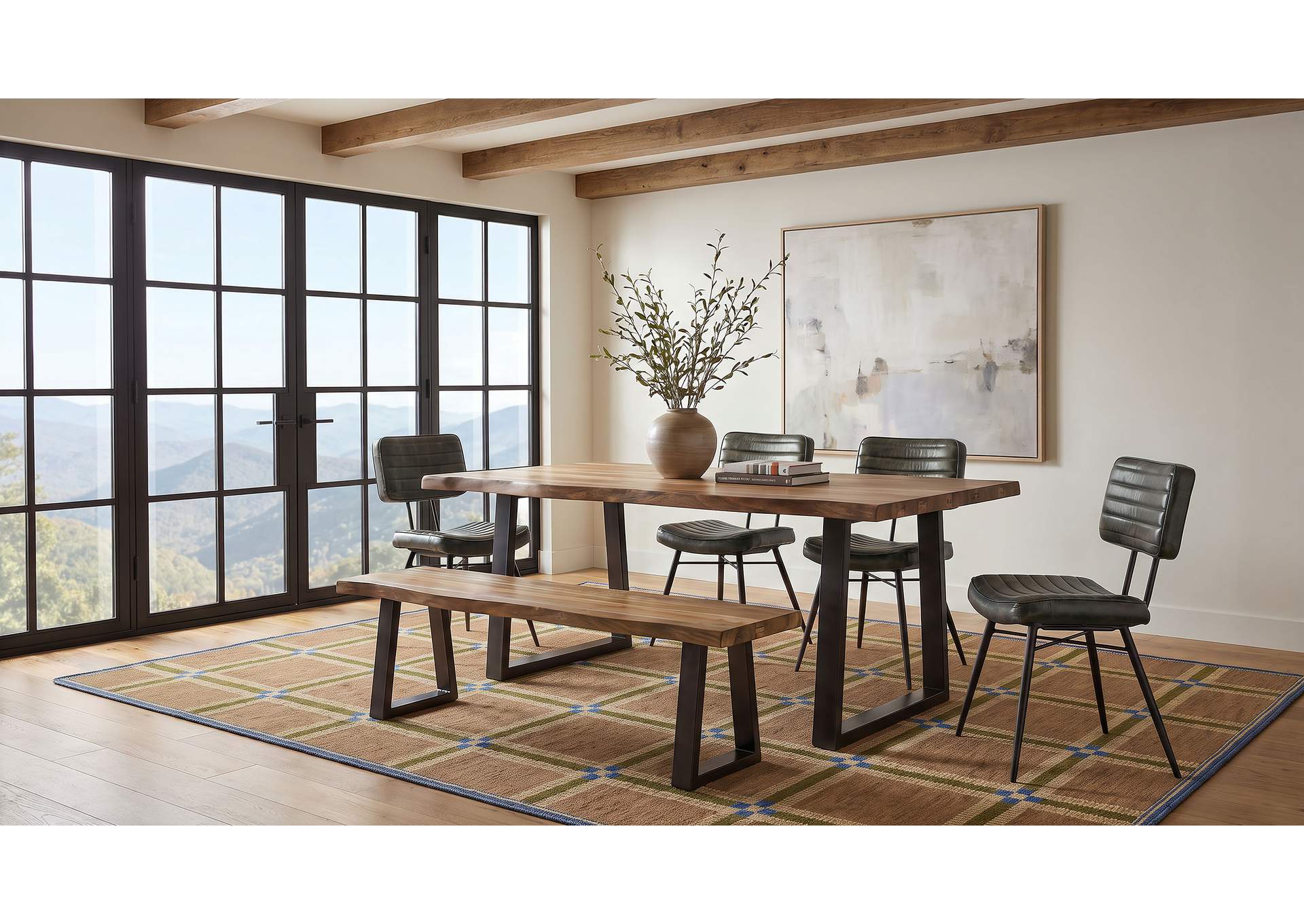 Misty Leather Upholstered Dining Chair Espresso (Set of 2) image 15