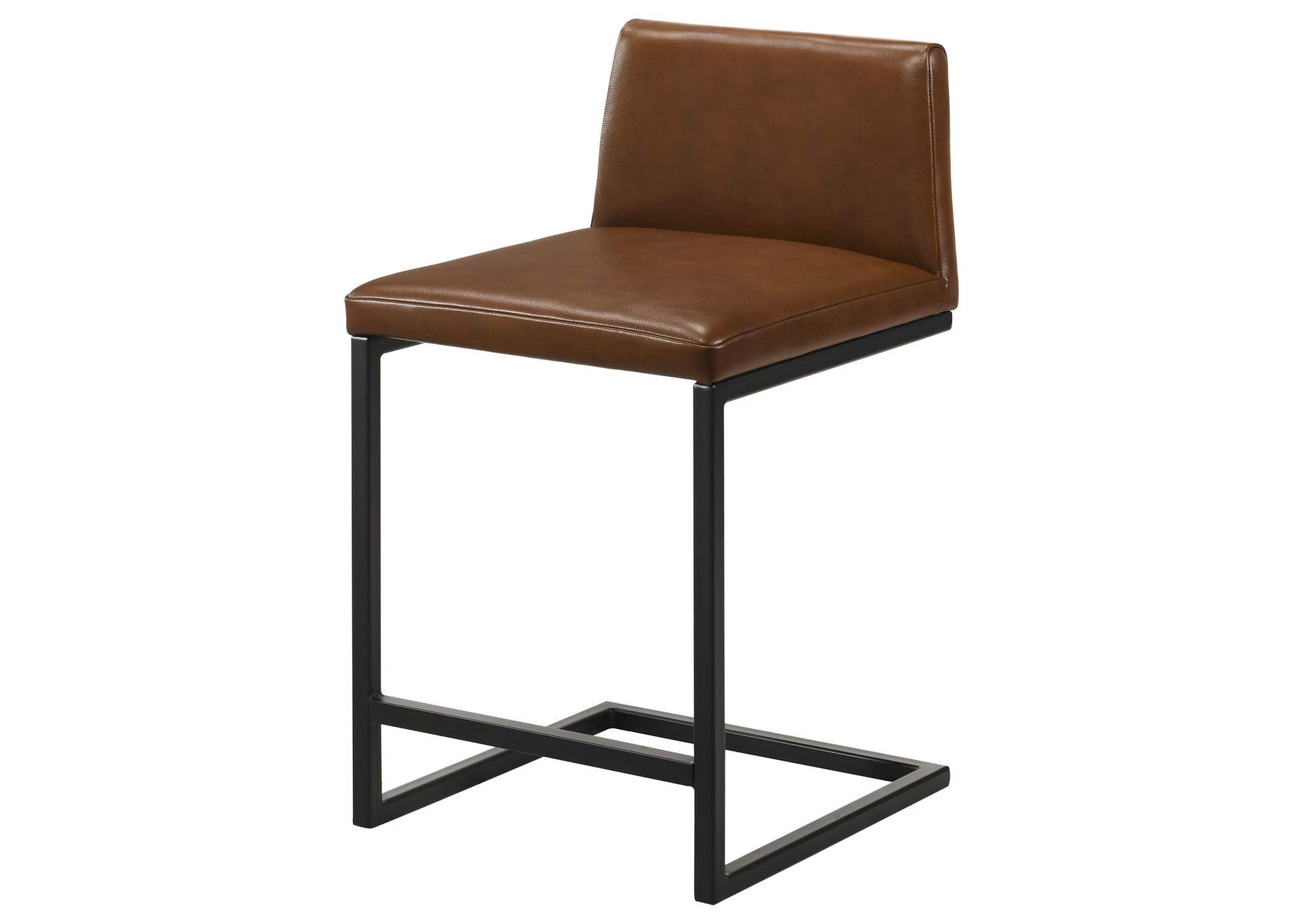 Vardon Genuine Leather Counter Height Chair Dark Brown (Set of 2) image 6