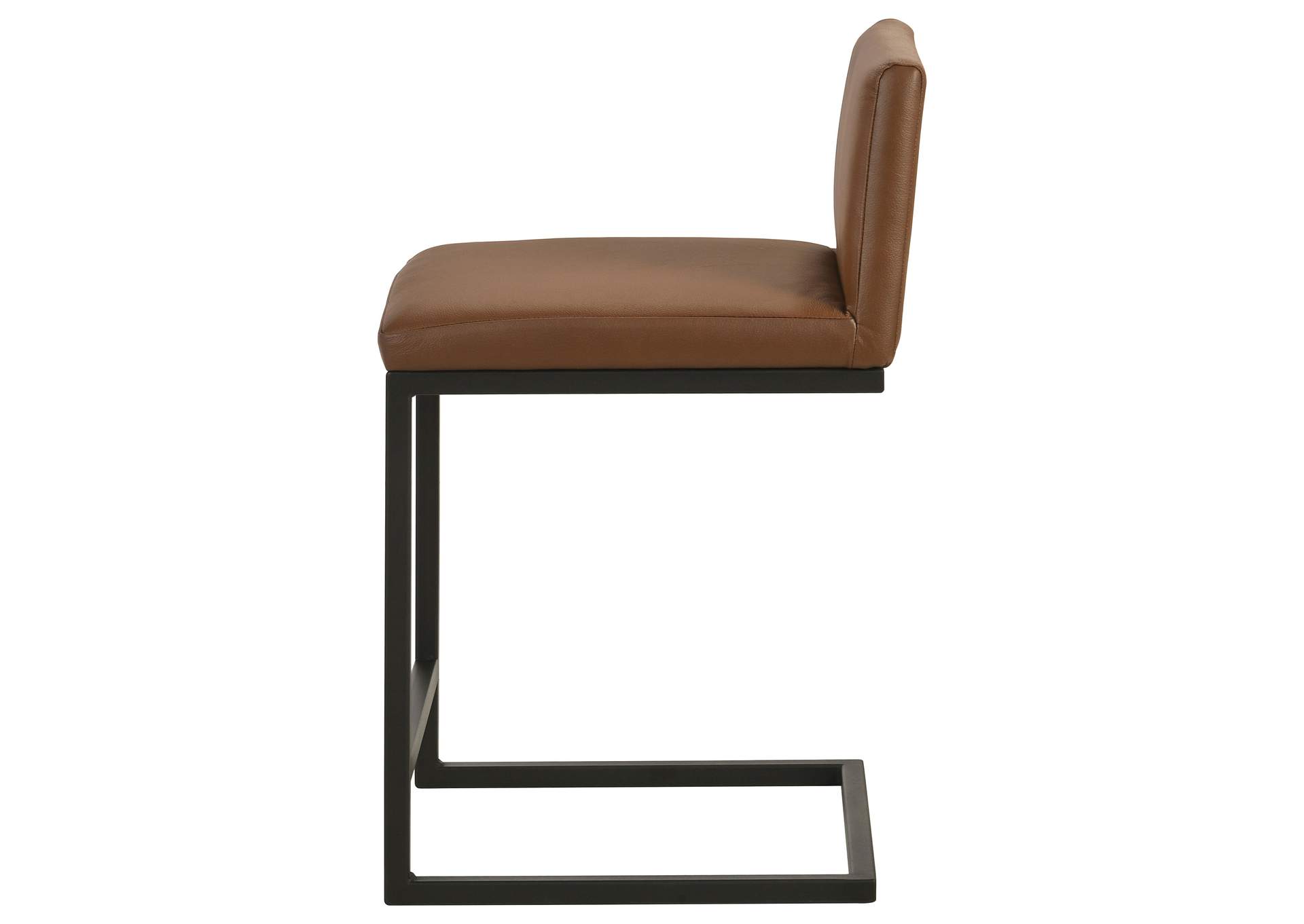 Vardon Genuine Leather Counter Height Chair Dark Brown (Set of 2) image 8