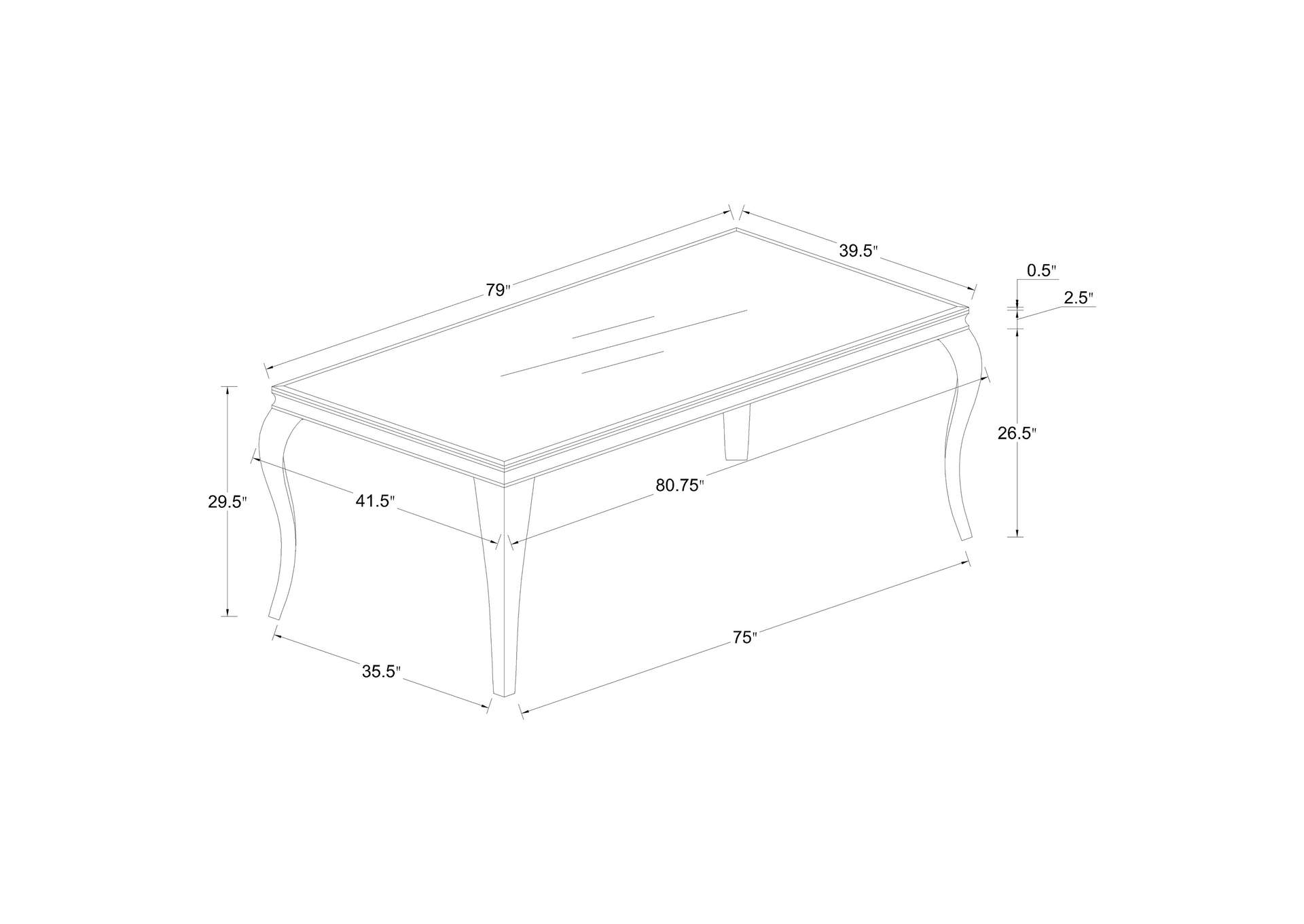 Carone Rectangular Glass Top Dining Table White and Chrome