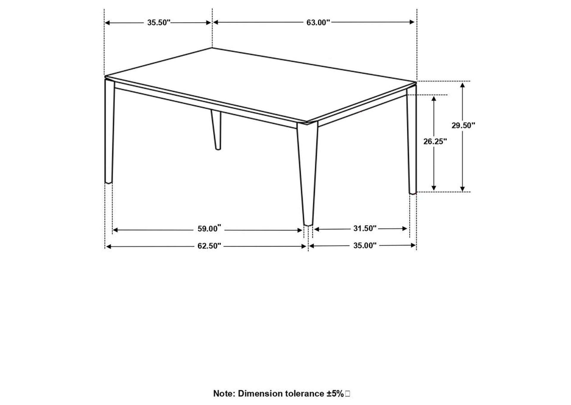 Stevie 5-piece Rectangular Dining Set image 5