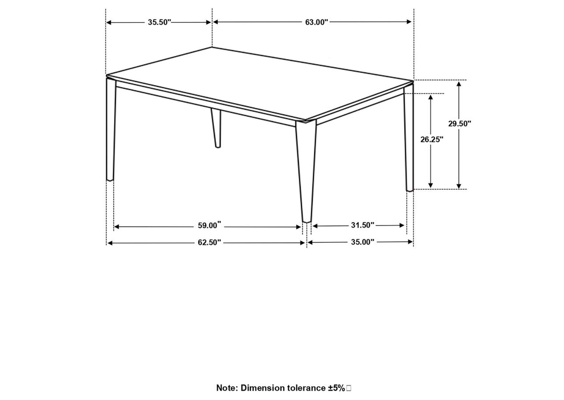 Stevie 5-piece Rectangular Dining Set image 5