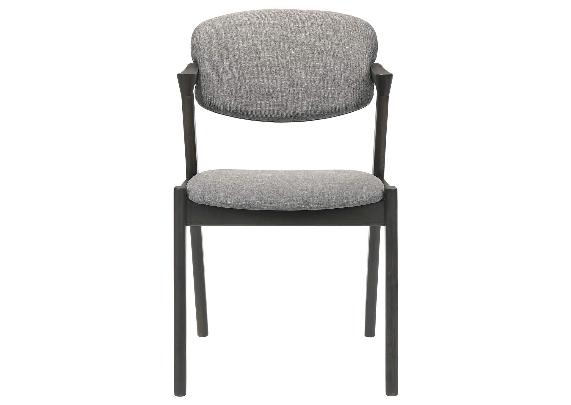 Stevie Padded Wood Dining Arm Chair Black (Set of 2)