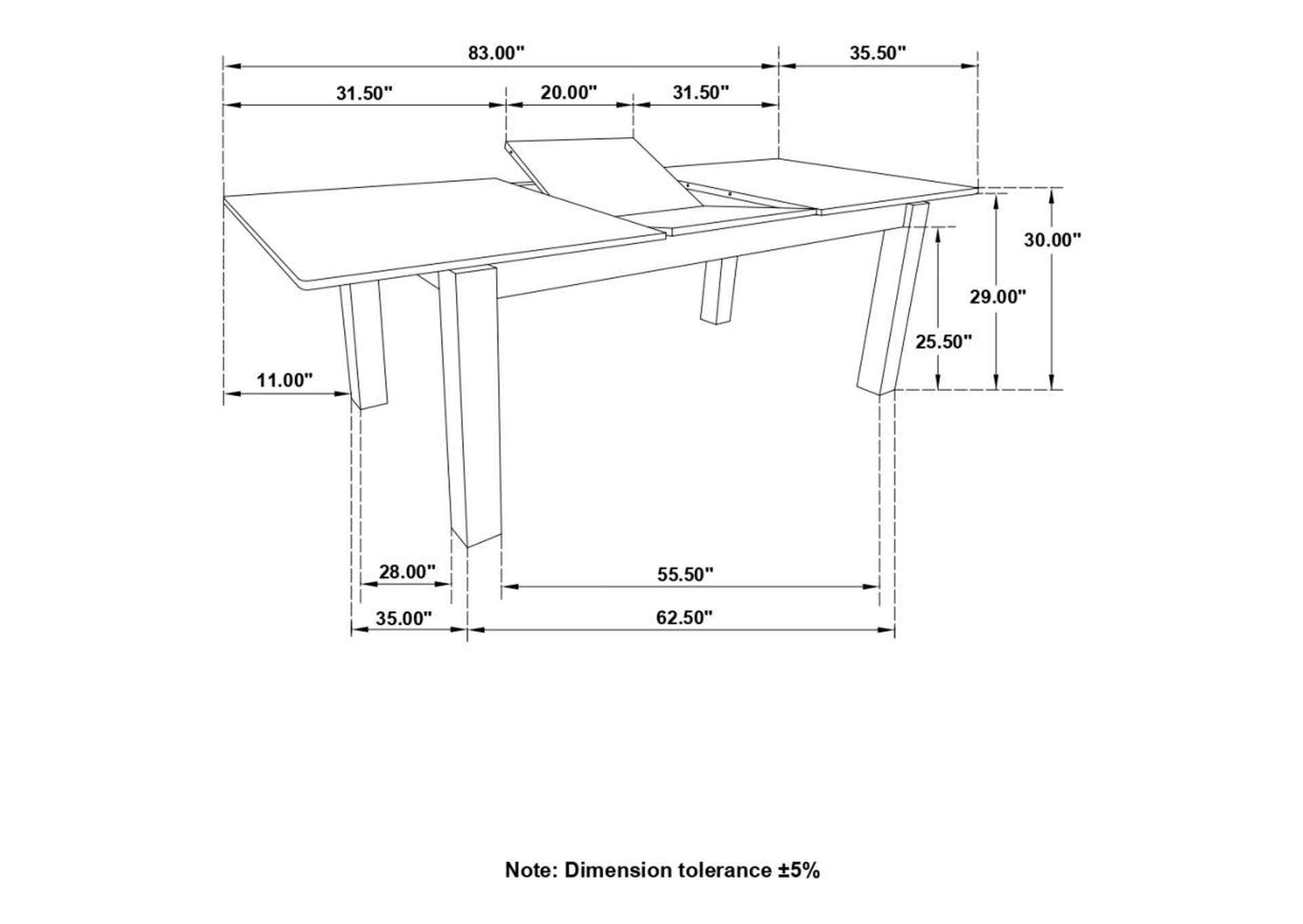 Jakob 5-piece Rectangular Dining Set Grey and Black image 12