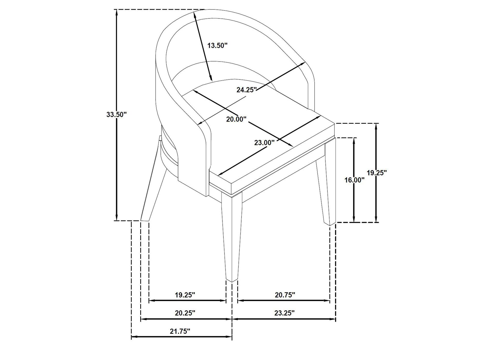 Leandro 7-piece Rectangular Dining Table Set Burnished Black image 5