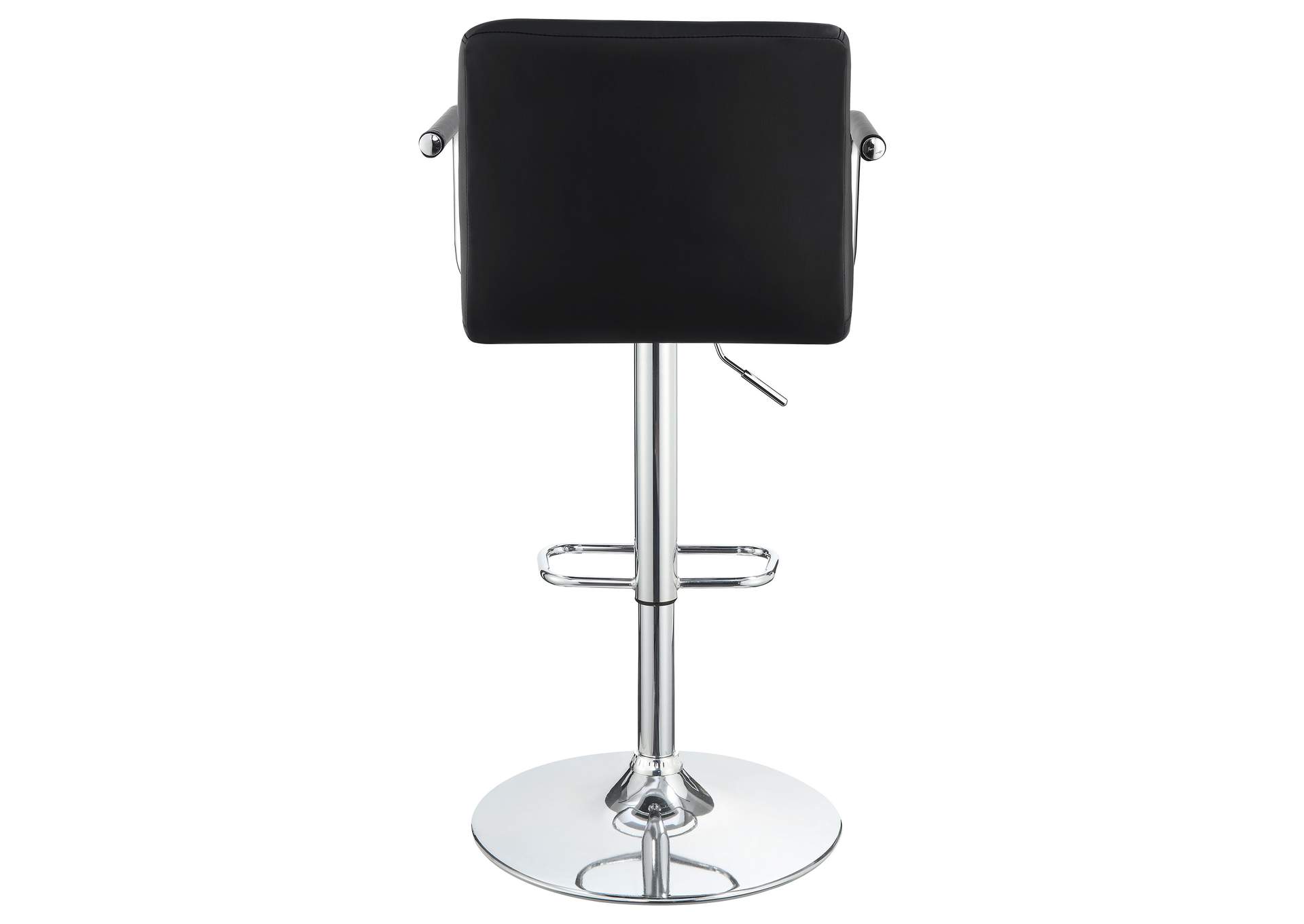 Palomar Adjustable Height Bar Stool Black and Chrome