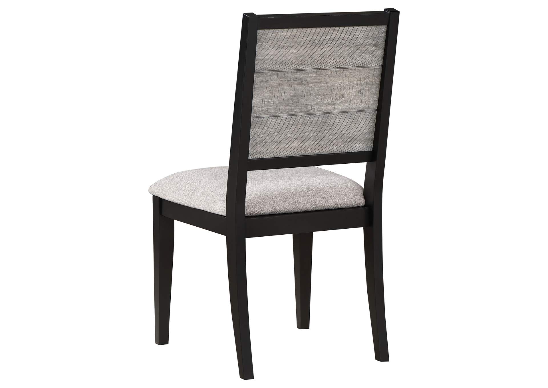 Elodie Wood Dining Side Chair Grey and Black (Set of 2)