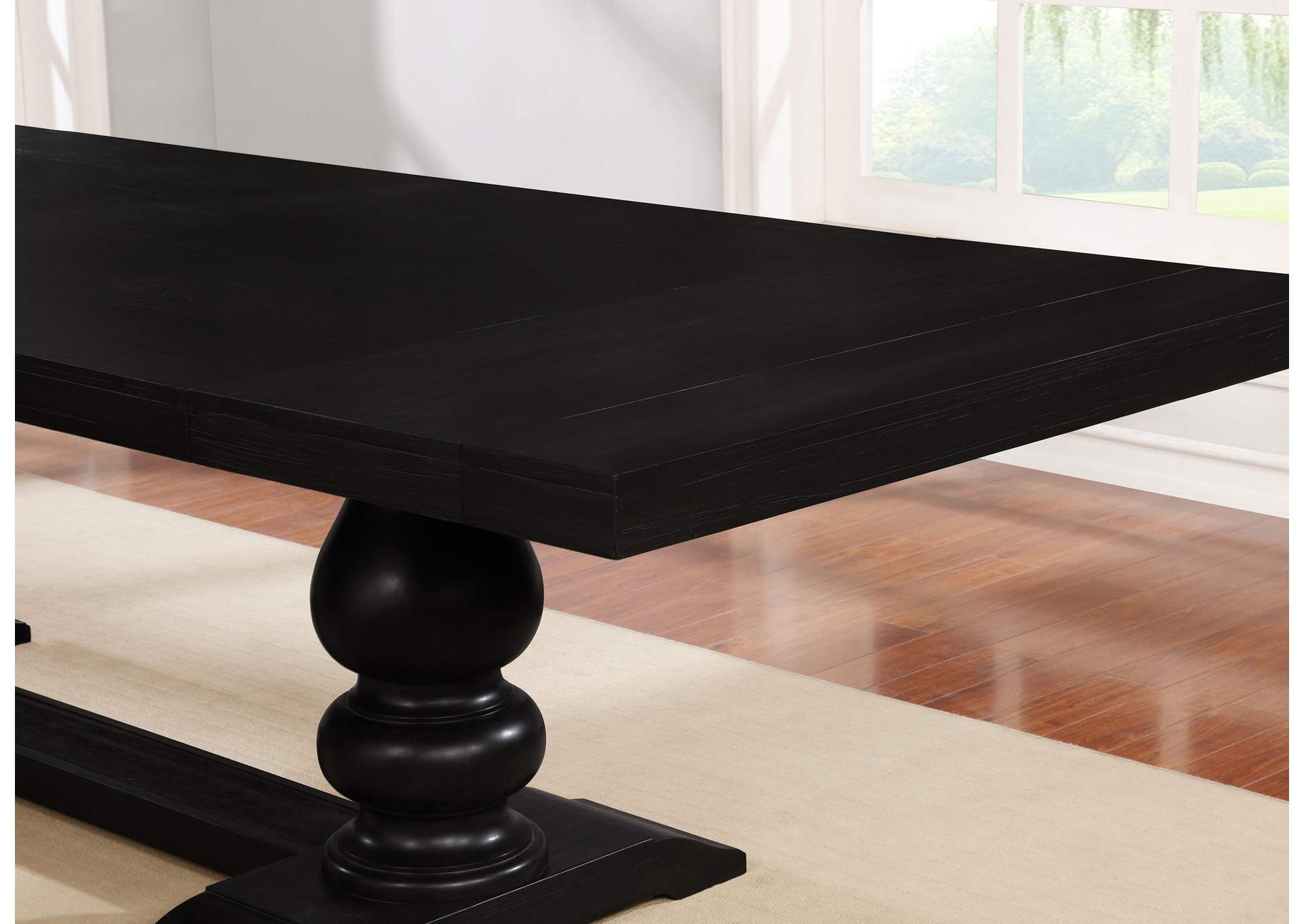 Phelps Rectangular Dining Table Antique Noir
