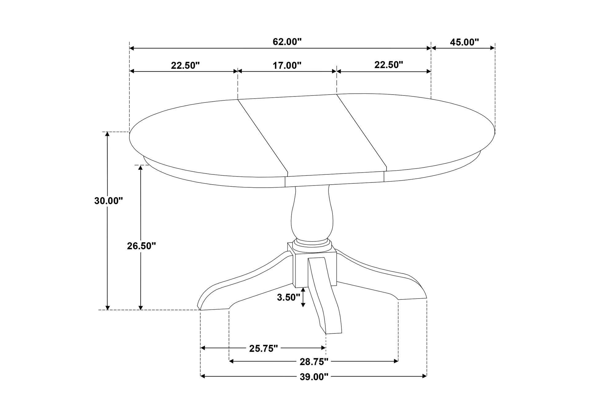 Orrison 5-piece Oval 62-inch Extension Leaf Dining Set Linen image 15