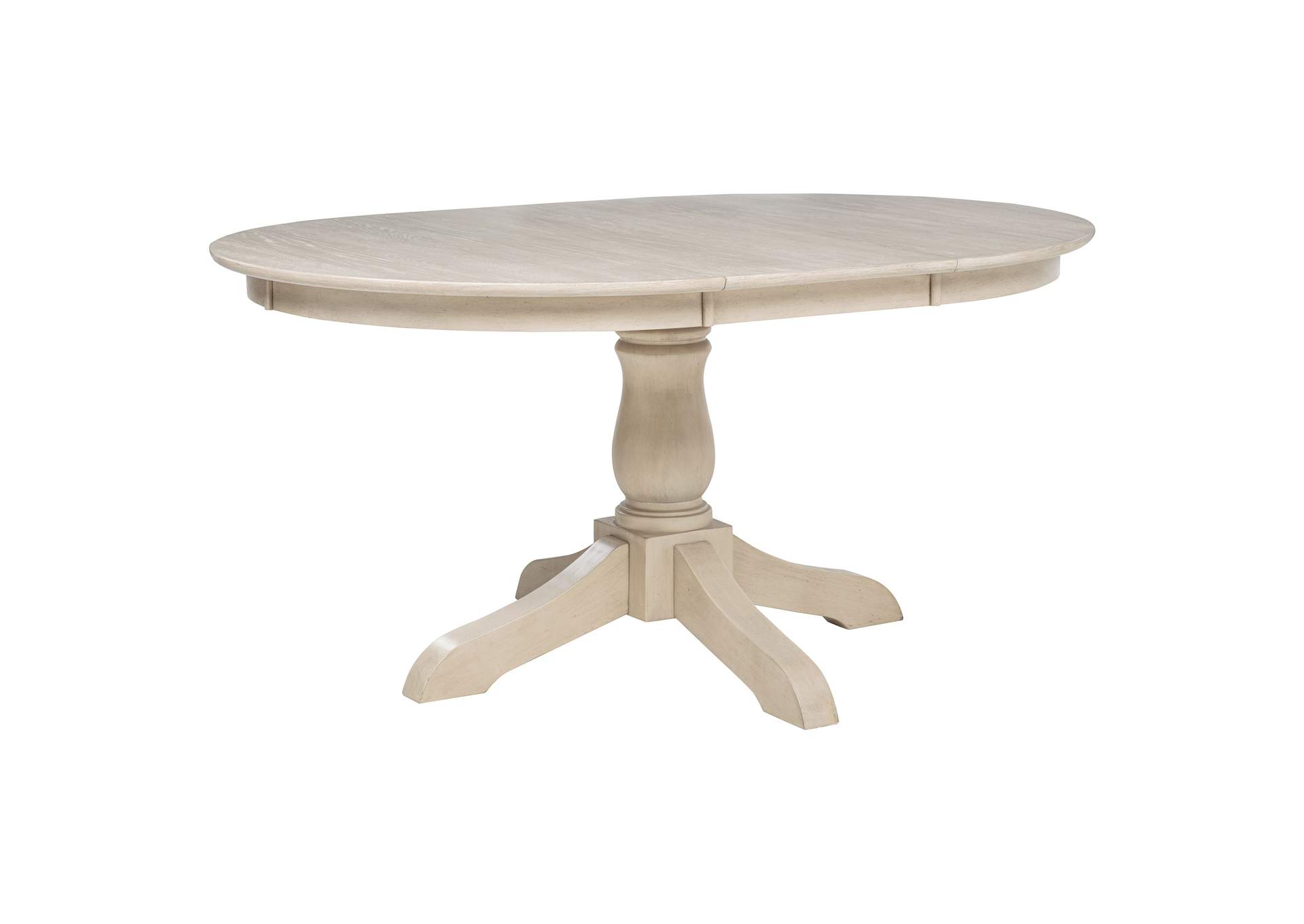 Orrison Oval 62-inch Wood Extension Leaf Dining Table Linen image 1